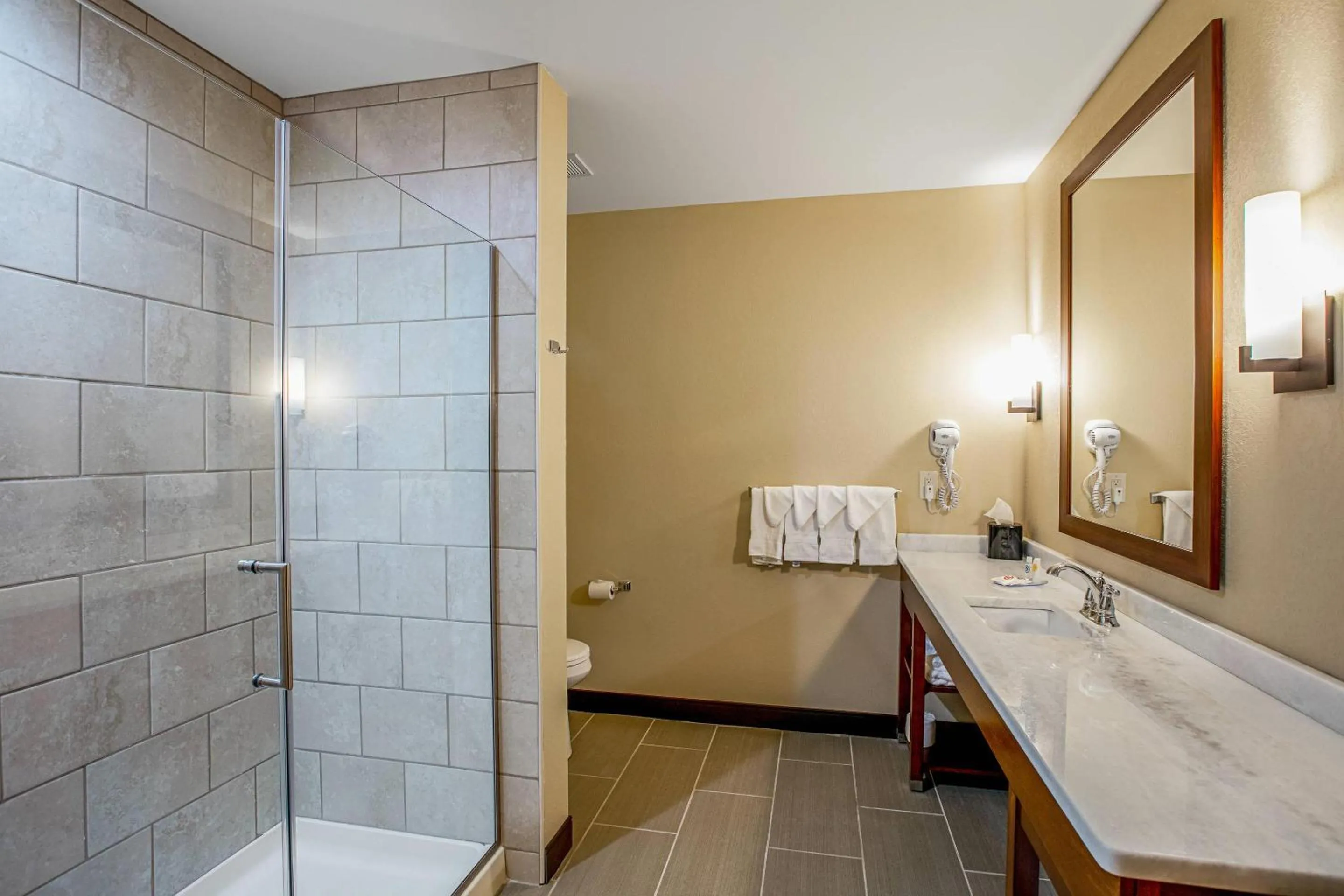 Bedroom in Comfort Suites Fishkill near Interstate 84