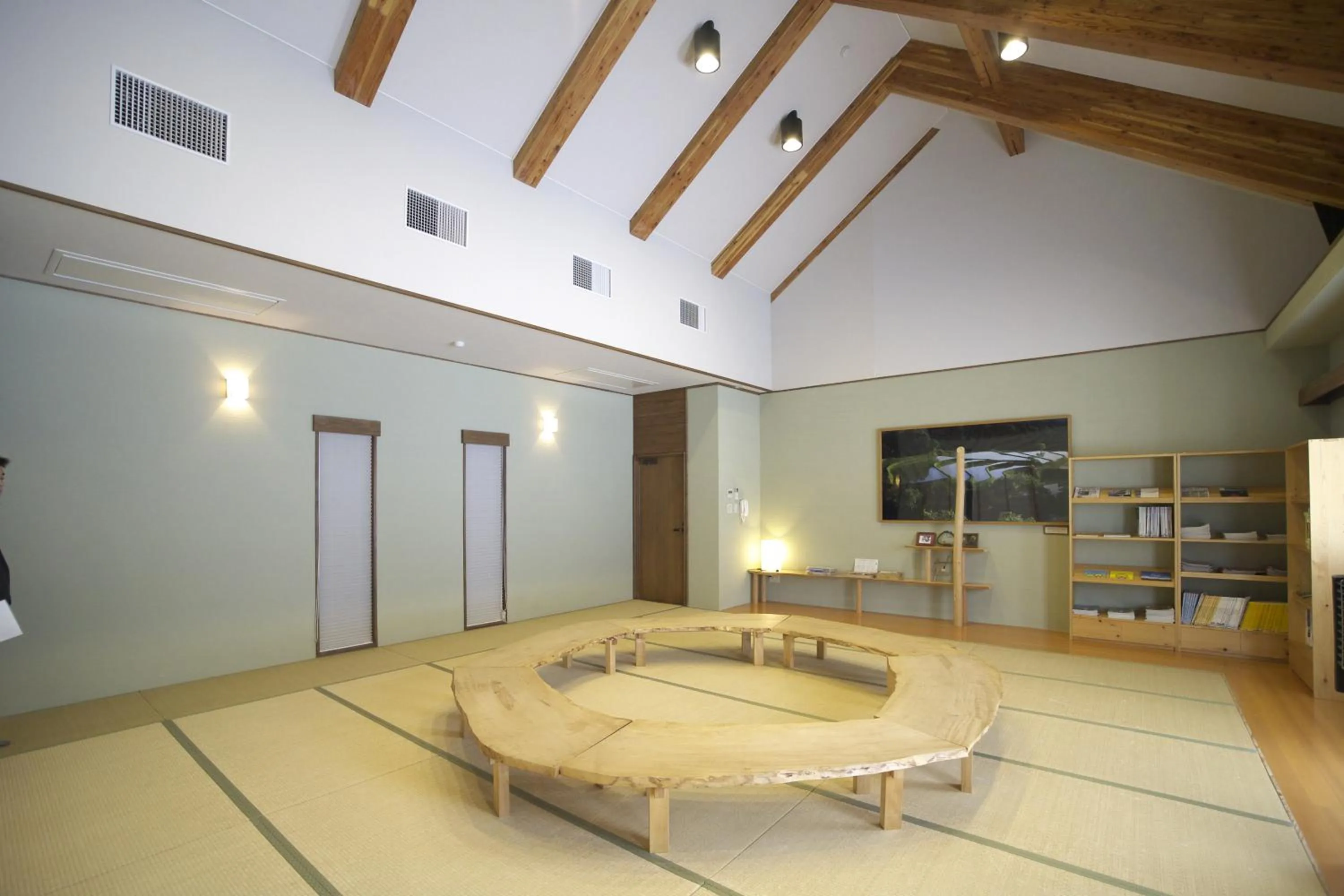 Communal lounge/ TV room in TOYOTA Shirakawa-Go Eco-Institute