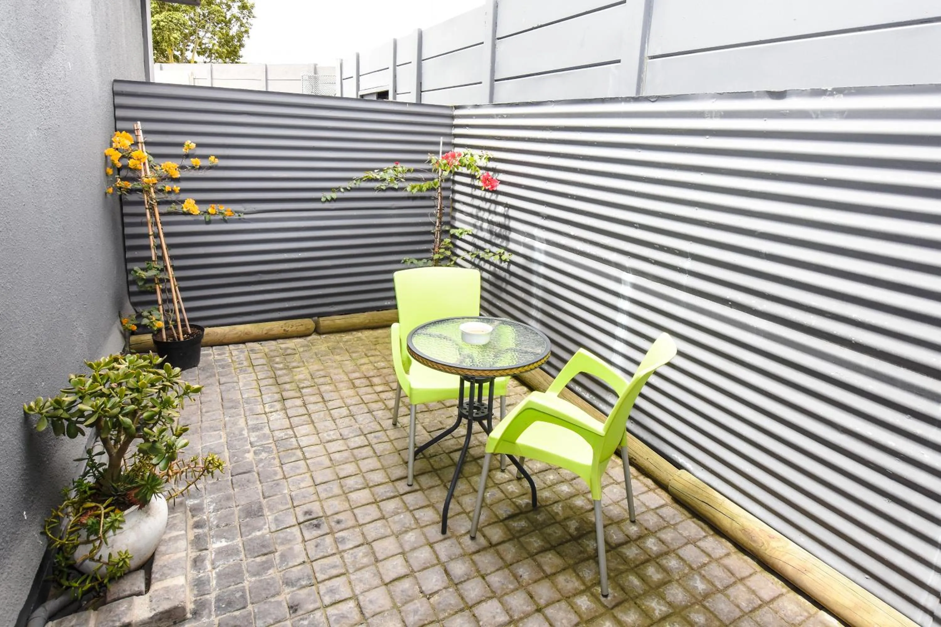 Patio in OnQ Accommodation