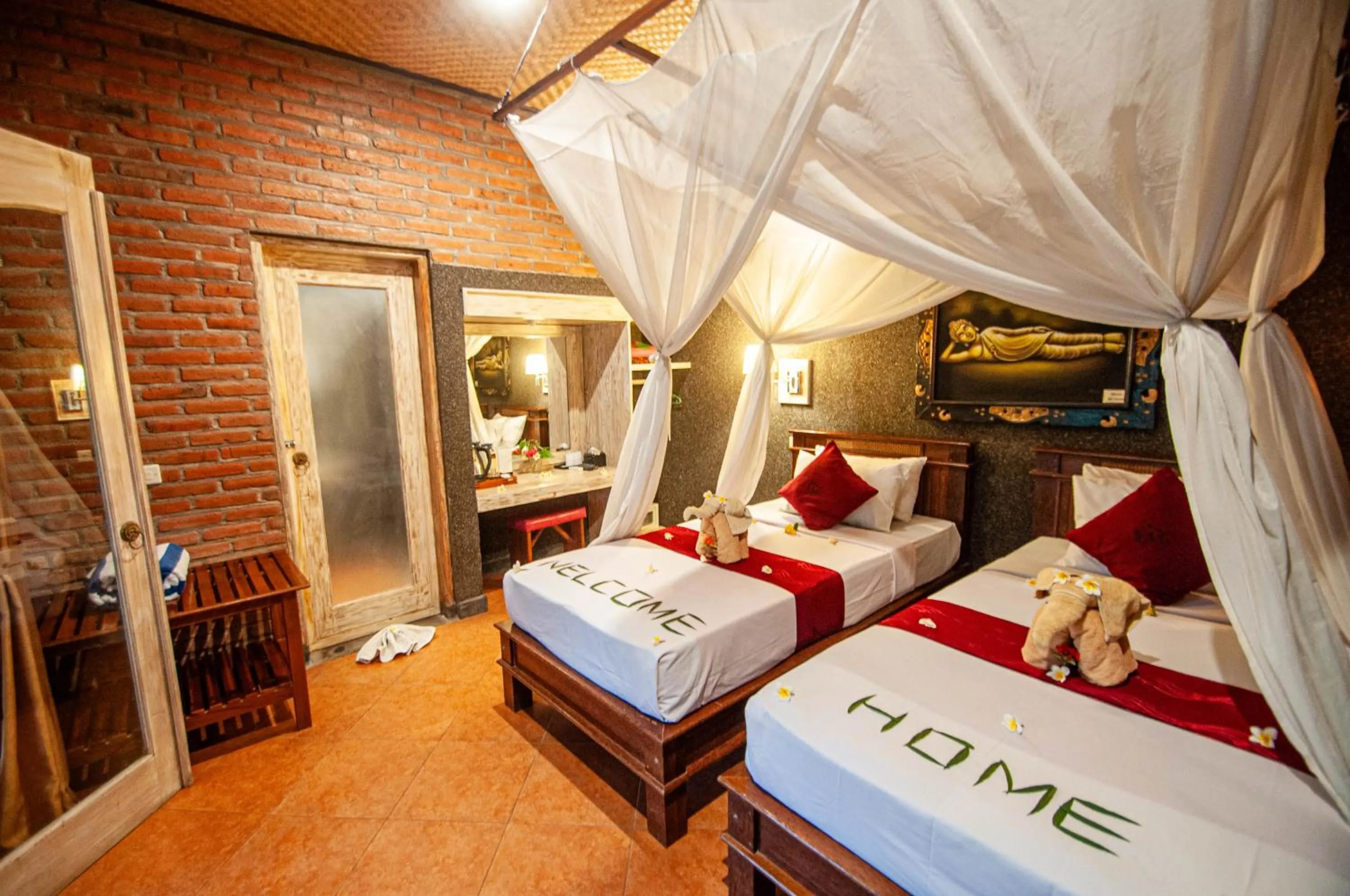 Bedroom, Bed in Kubuku Eco Dive Lodge and Yoga