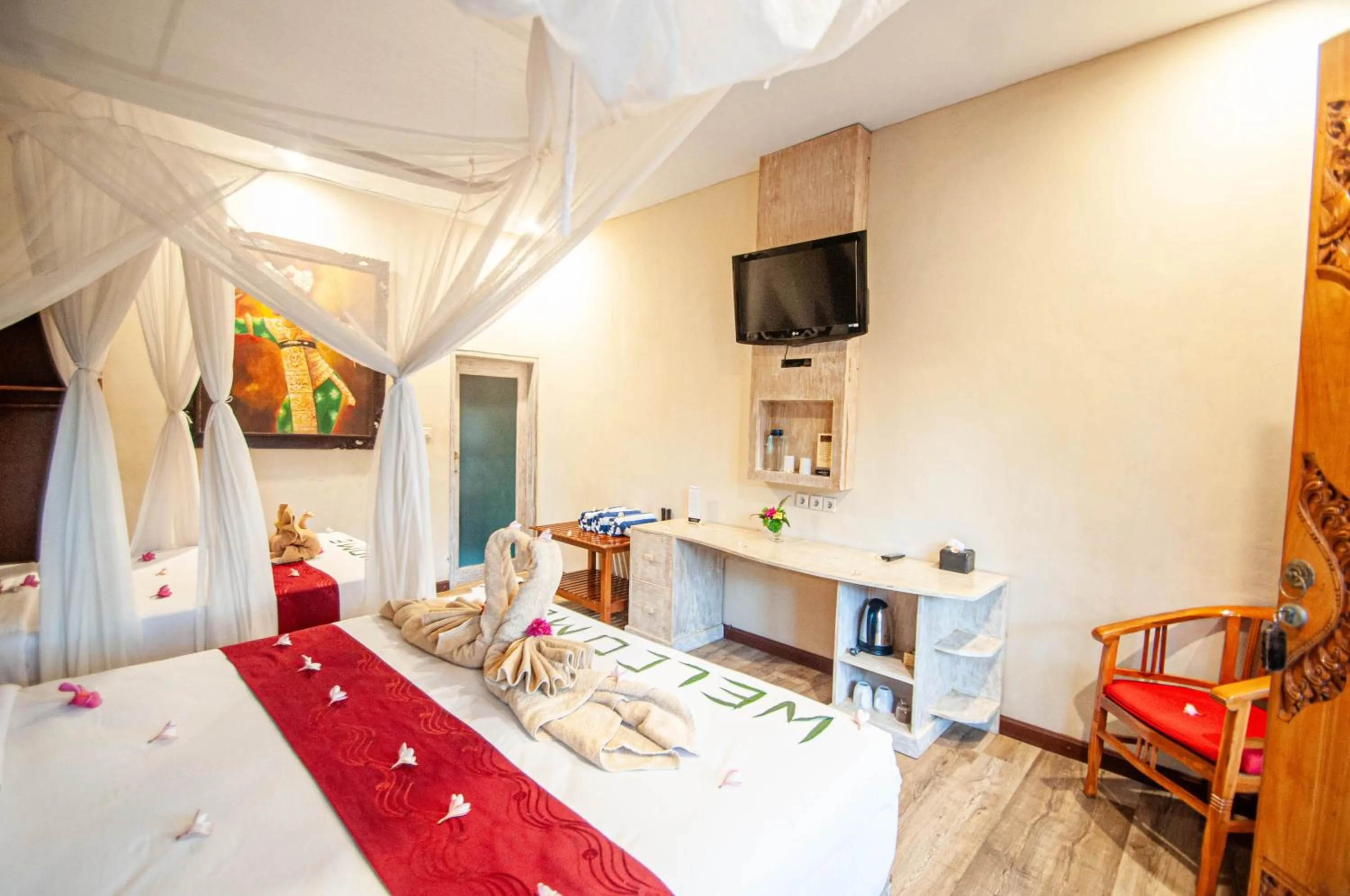 Bedroom, Bed in Kubuku Eco Dive Lodge and Yoga