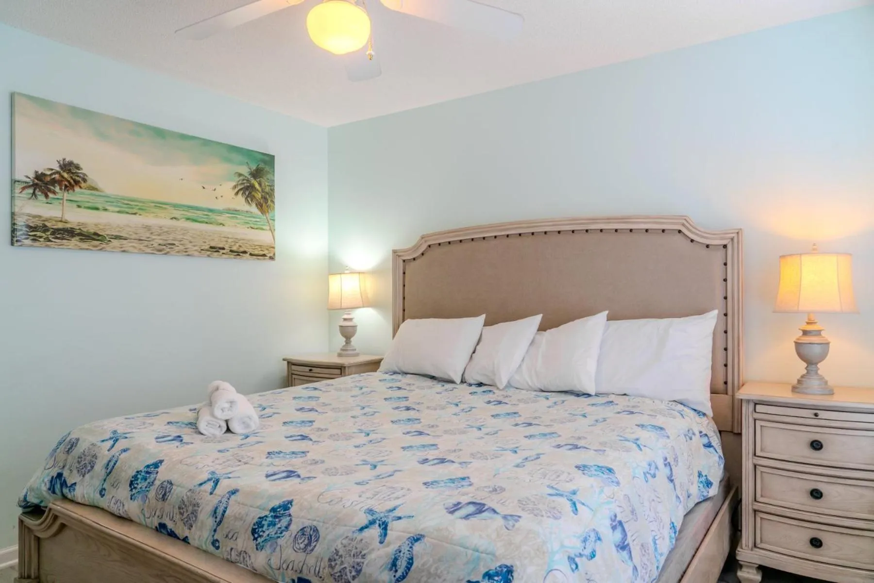 Bed in Sea Pond Villa Unit 3