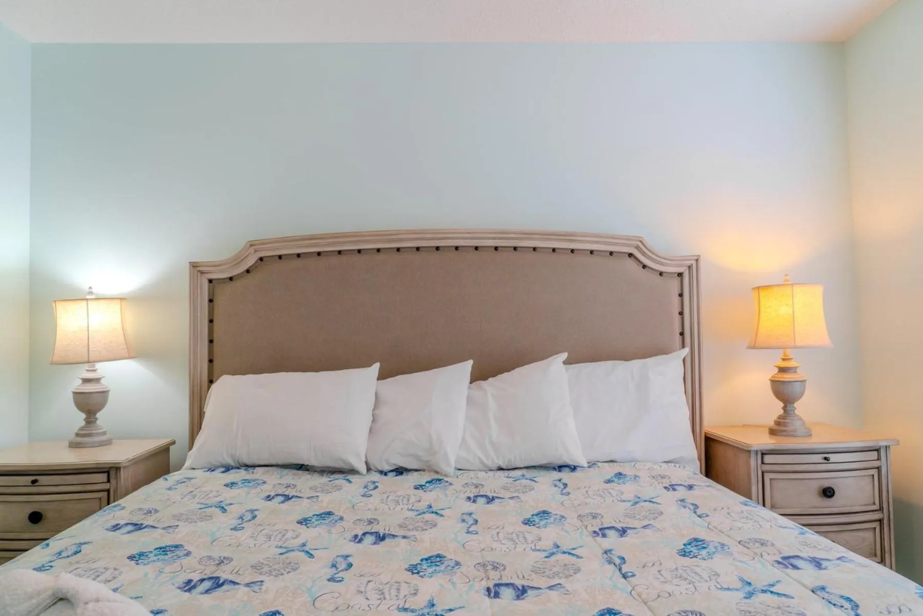 Bed in Sea Pond Villa Unit 3