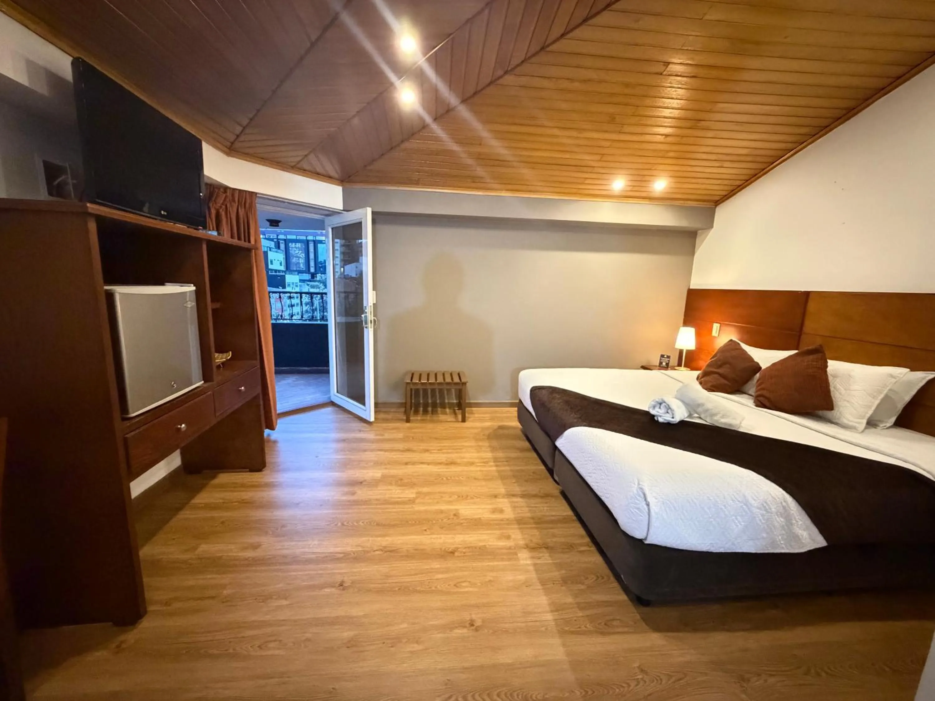 Bed in Blu Inn Hotel