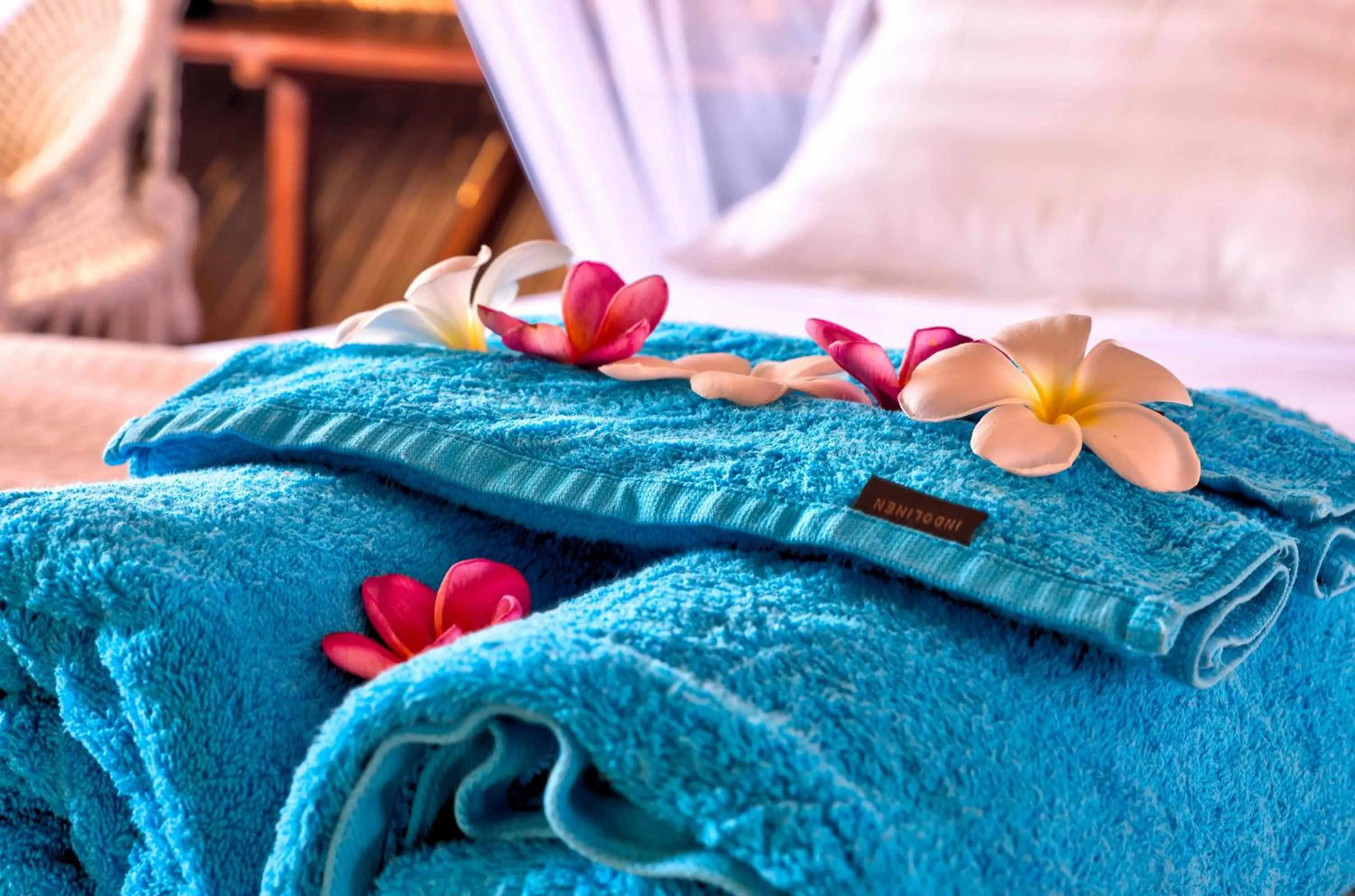 Bed in Loedi Bungalows Rote