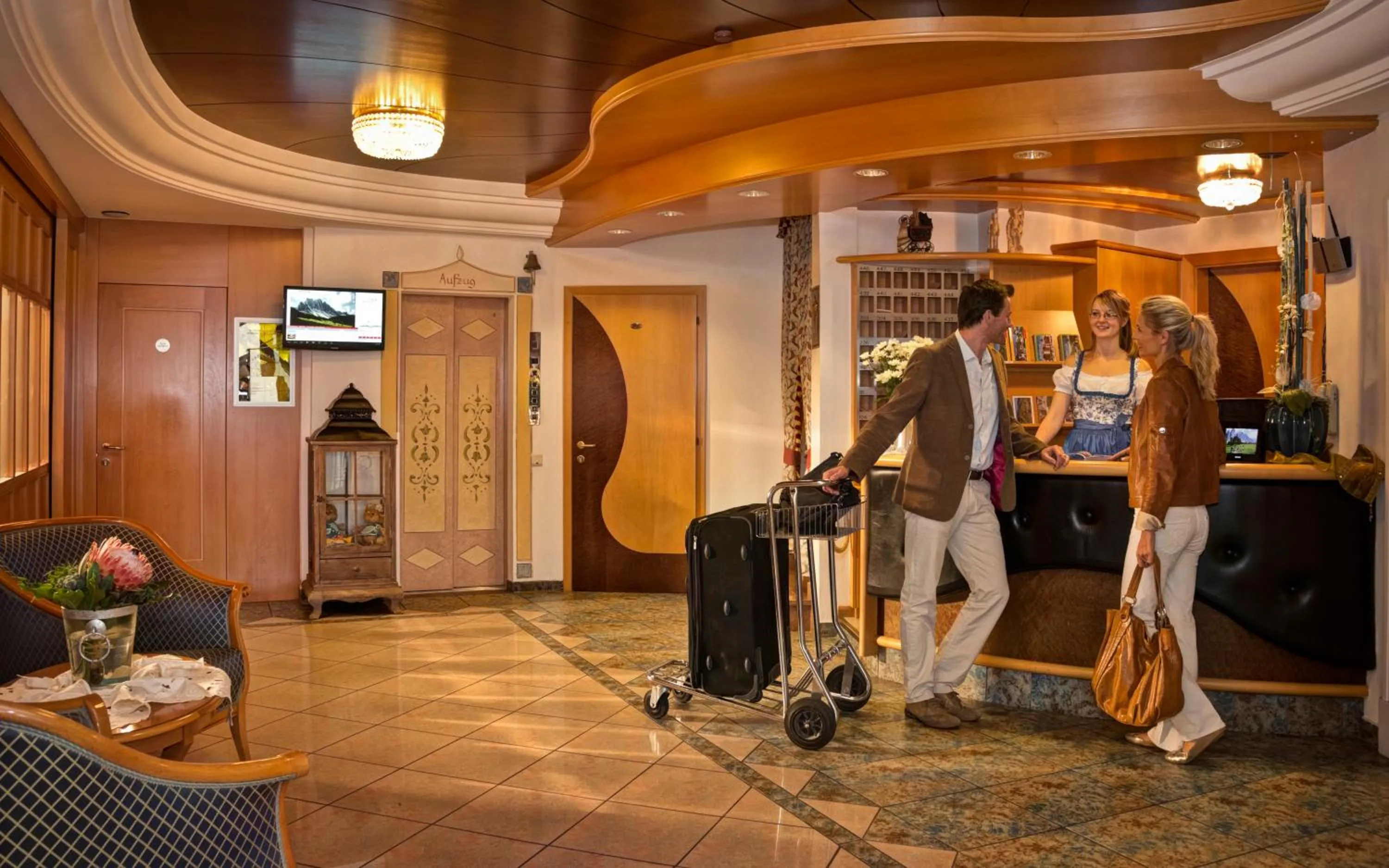 Lobby or reception in Aktiv & Relax Hotel Hubertus