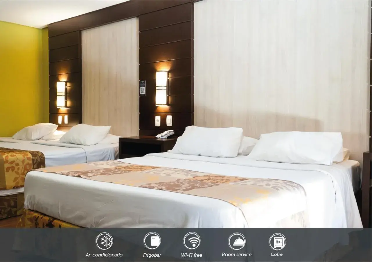 Superior Room with Two Double Beds in Master Gramado Hotel - Espaço Kids Incrível Superior Room with Two Double Beds in Master Gramado Hotel - Espaço Kids Incrível