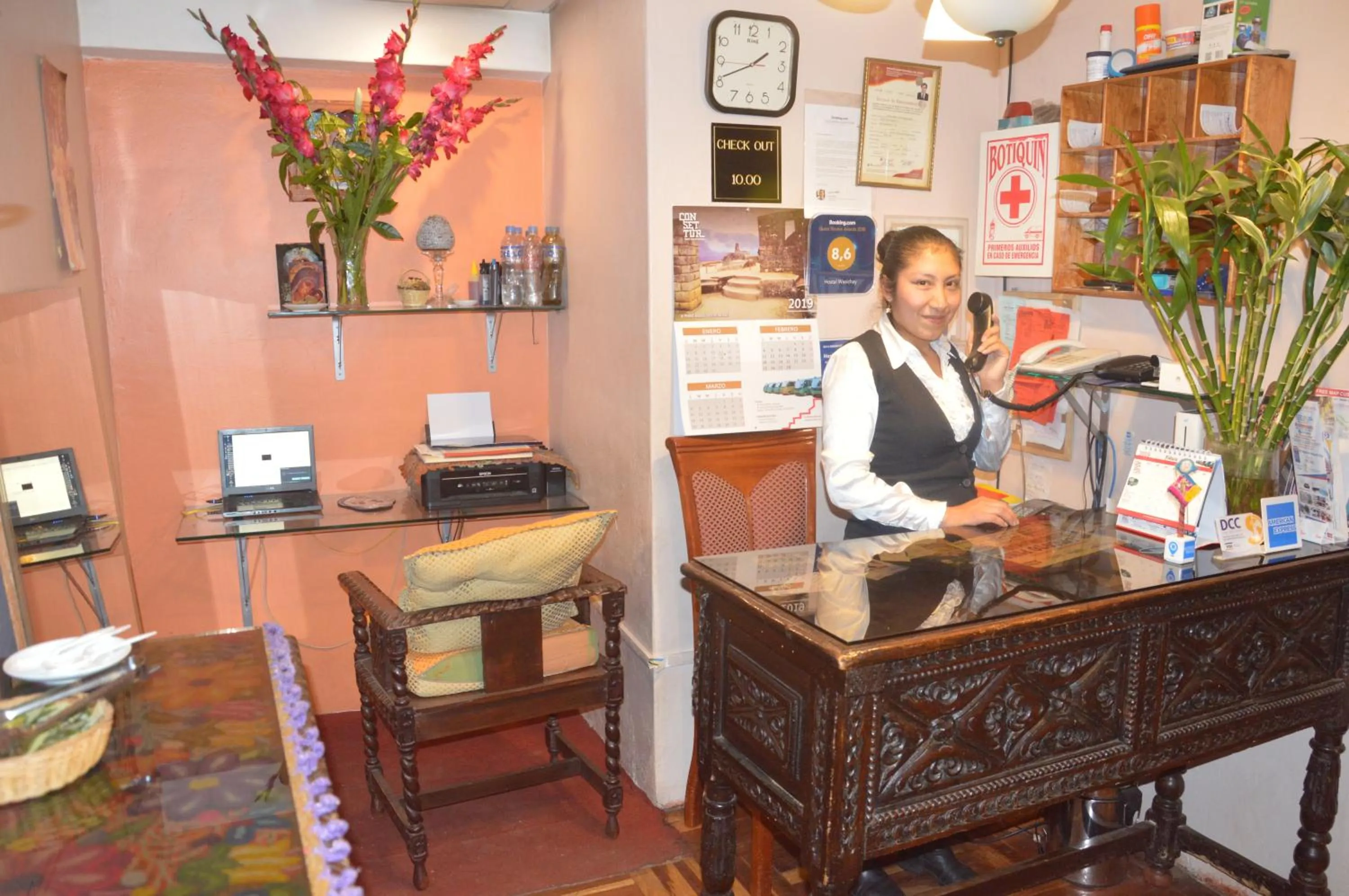 Lobby or reception in Hostal Wasichay