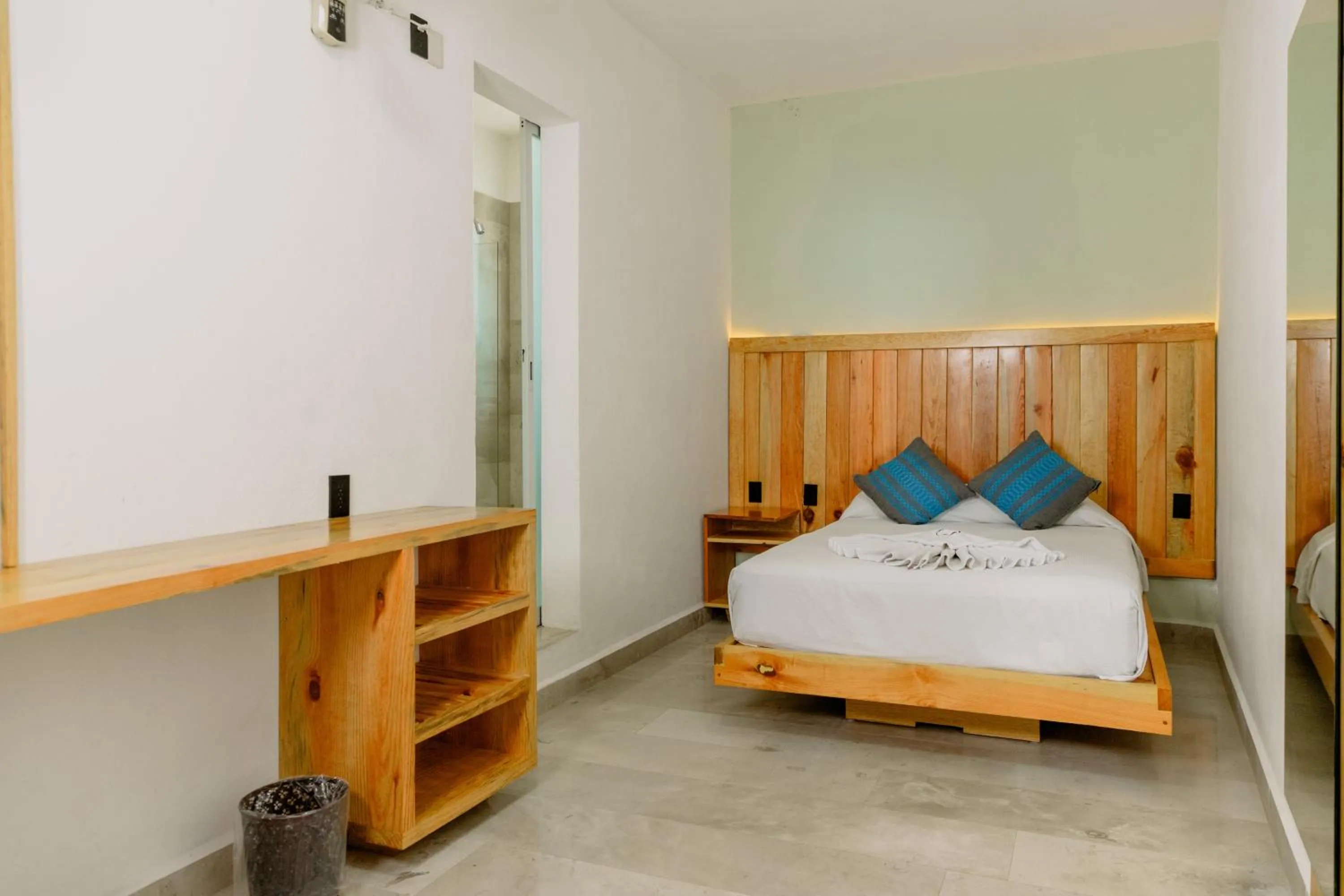 Bedroom, Bed in Bungalows Zicatela