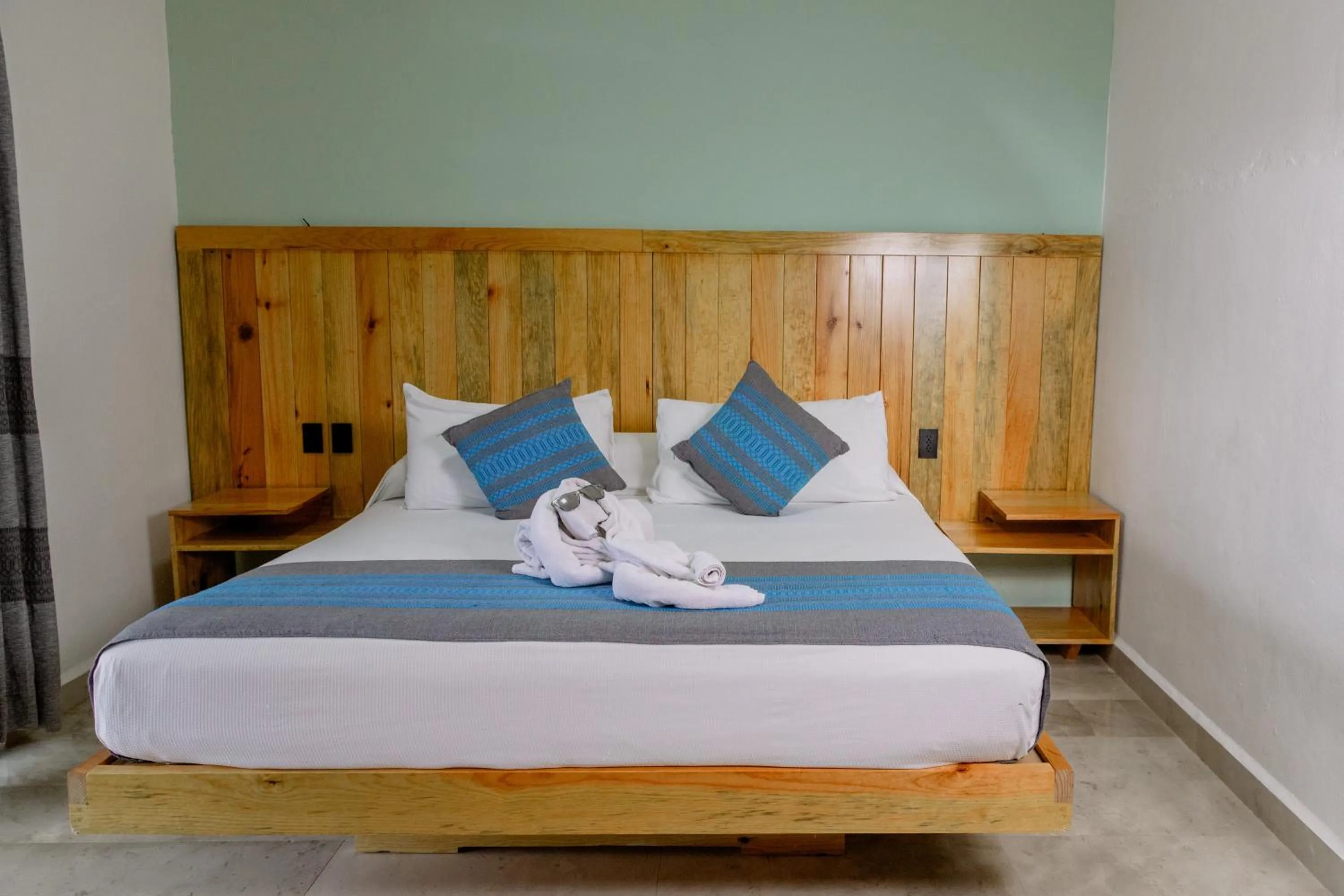 Bedroom, Bed in Bungalows Zicatela