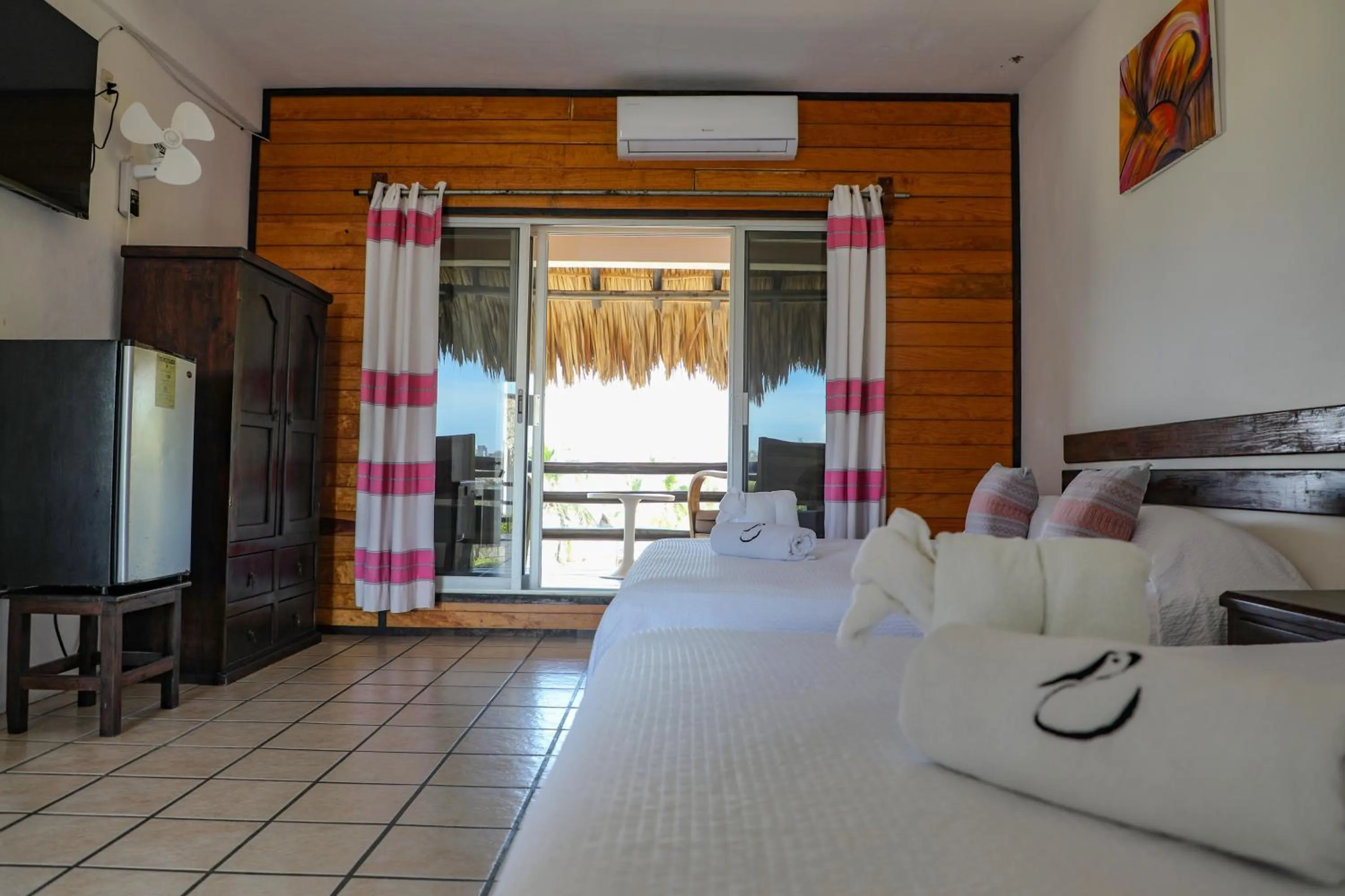 Bedroom, Bed in Bungalows Zicatela