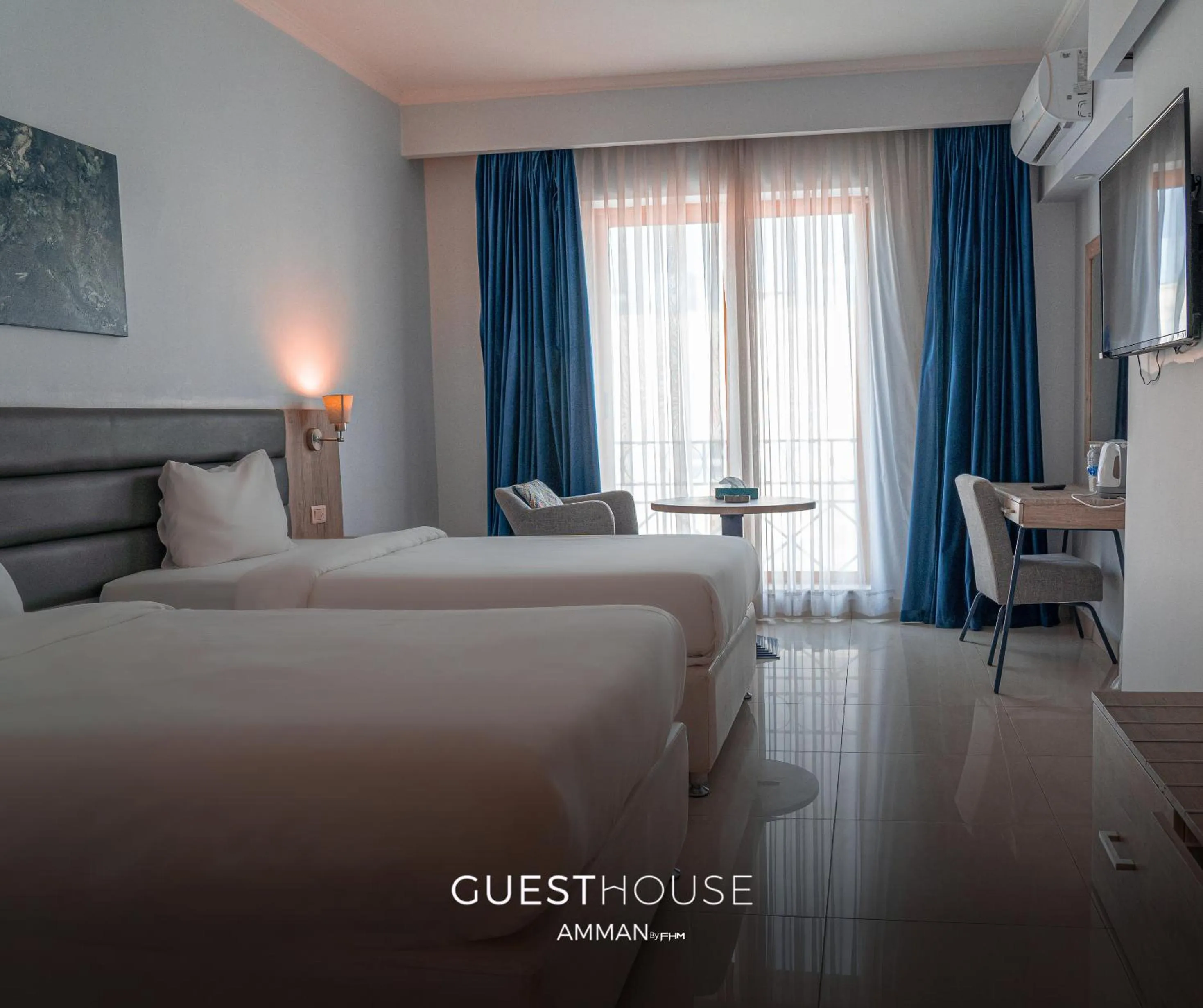 Bedroom, Bed in Guest House Hotel Amman by FHM