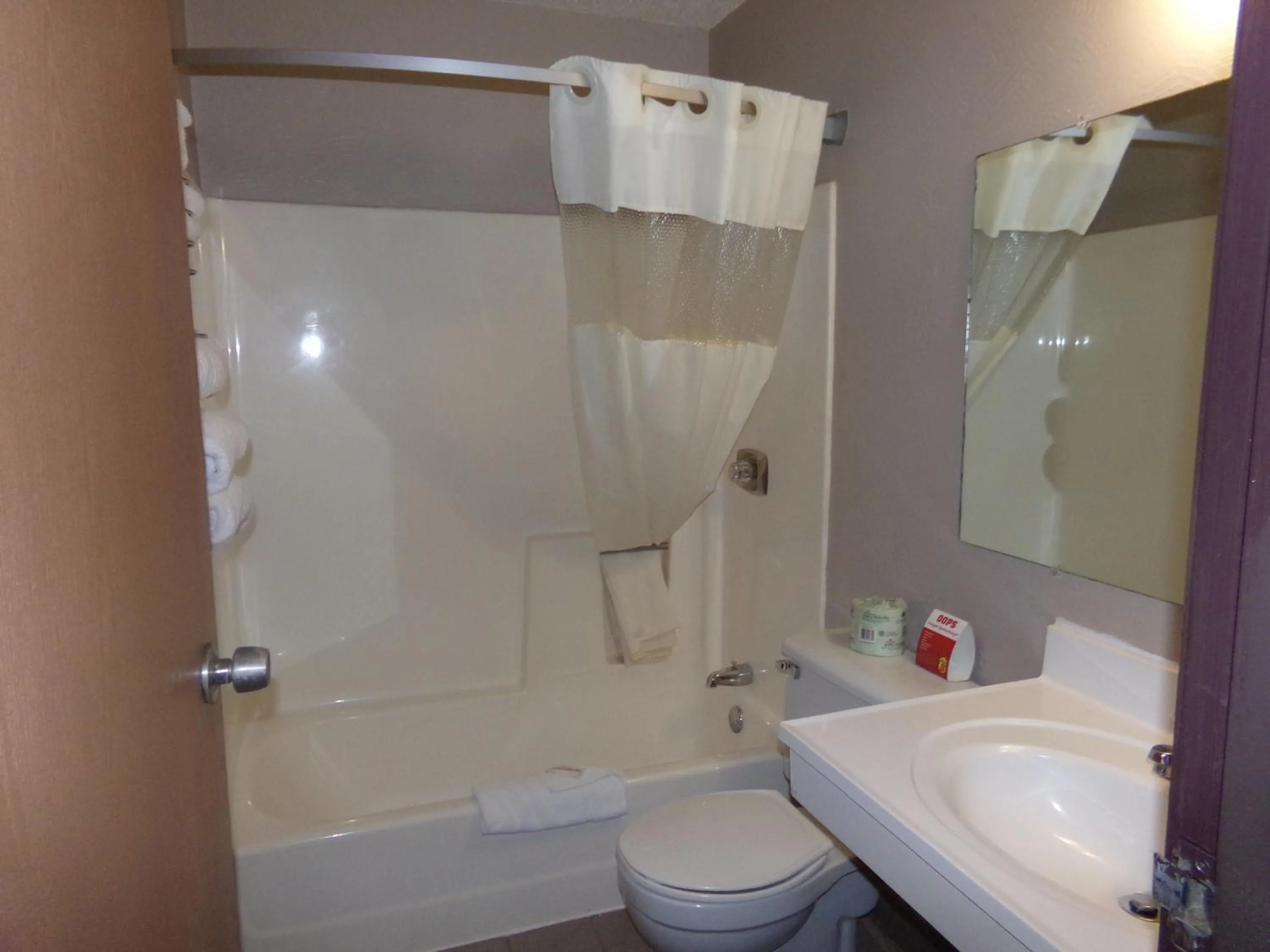 Bathroom in Super 8 by Wyndham Gillette