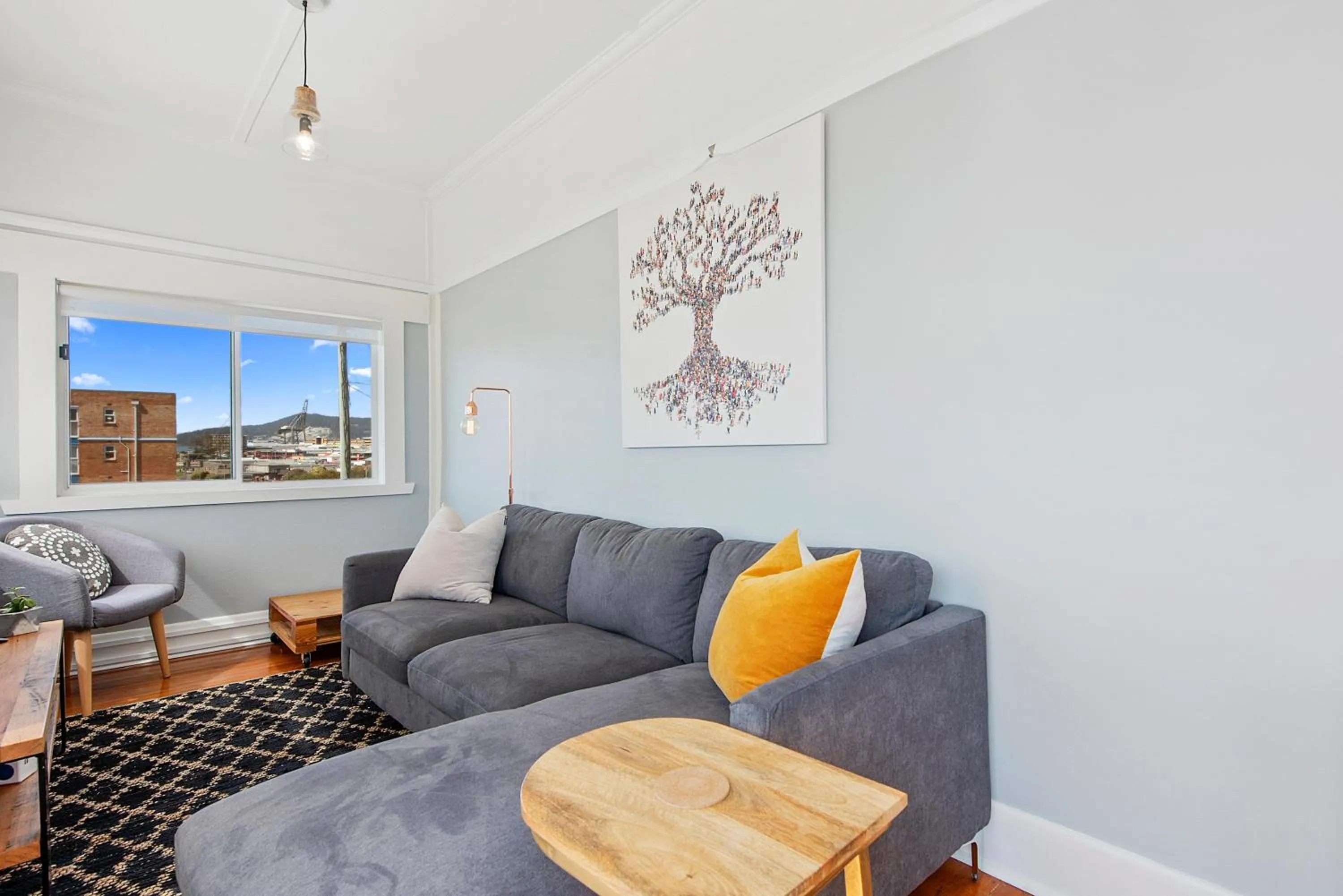 Living room in Burnie City Apartments