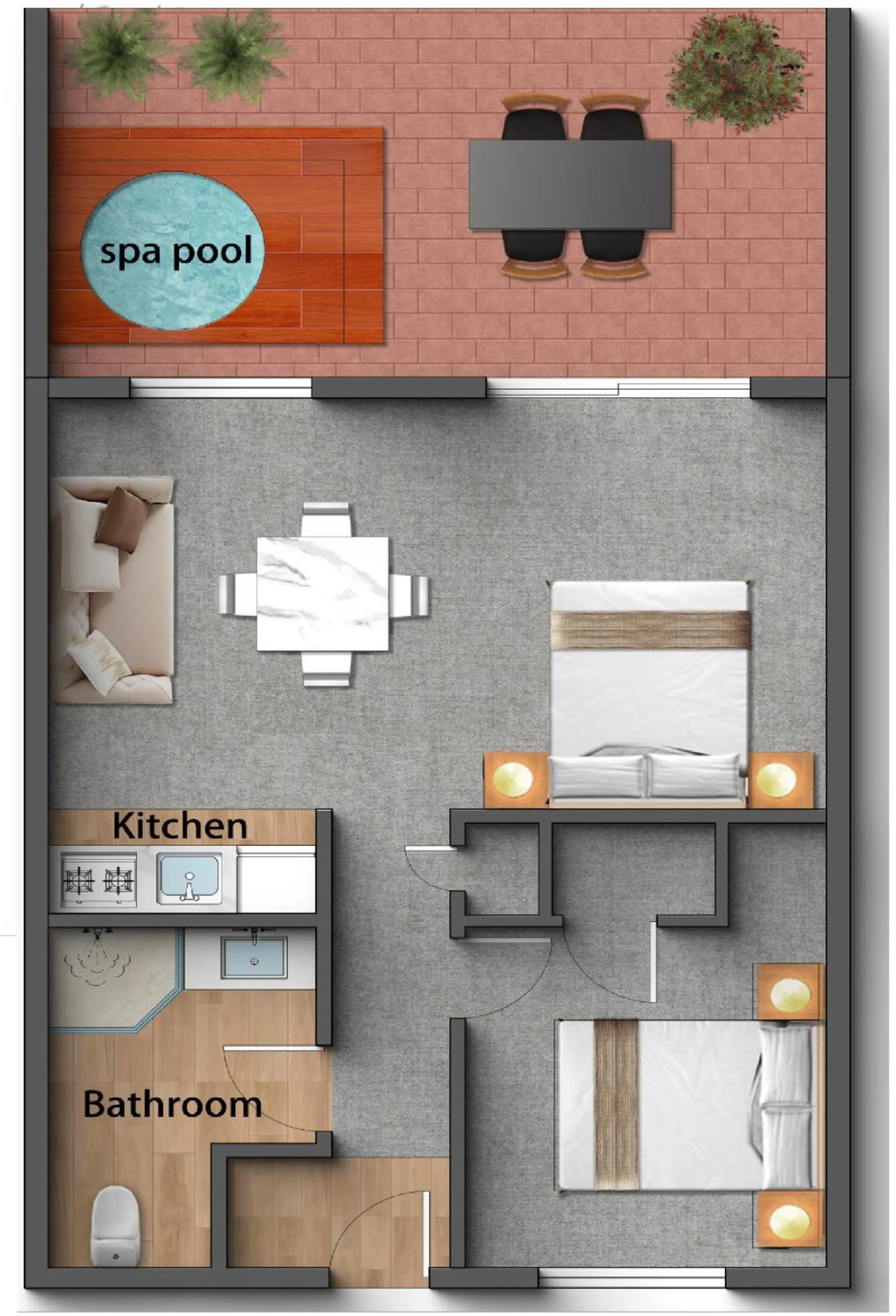 Floor plan in Aurora City Suites Motel