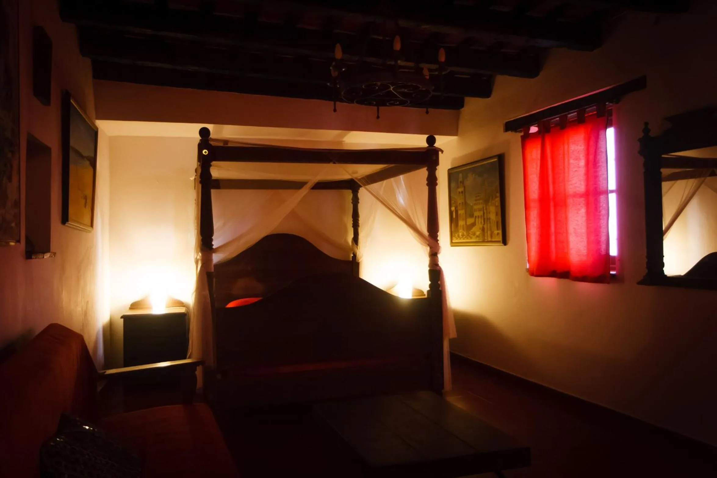 Bed, Seating Area in Posada La Casa Grande