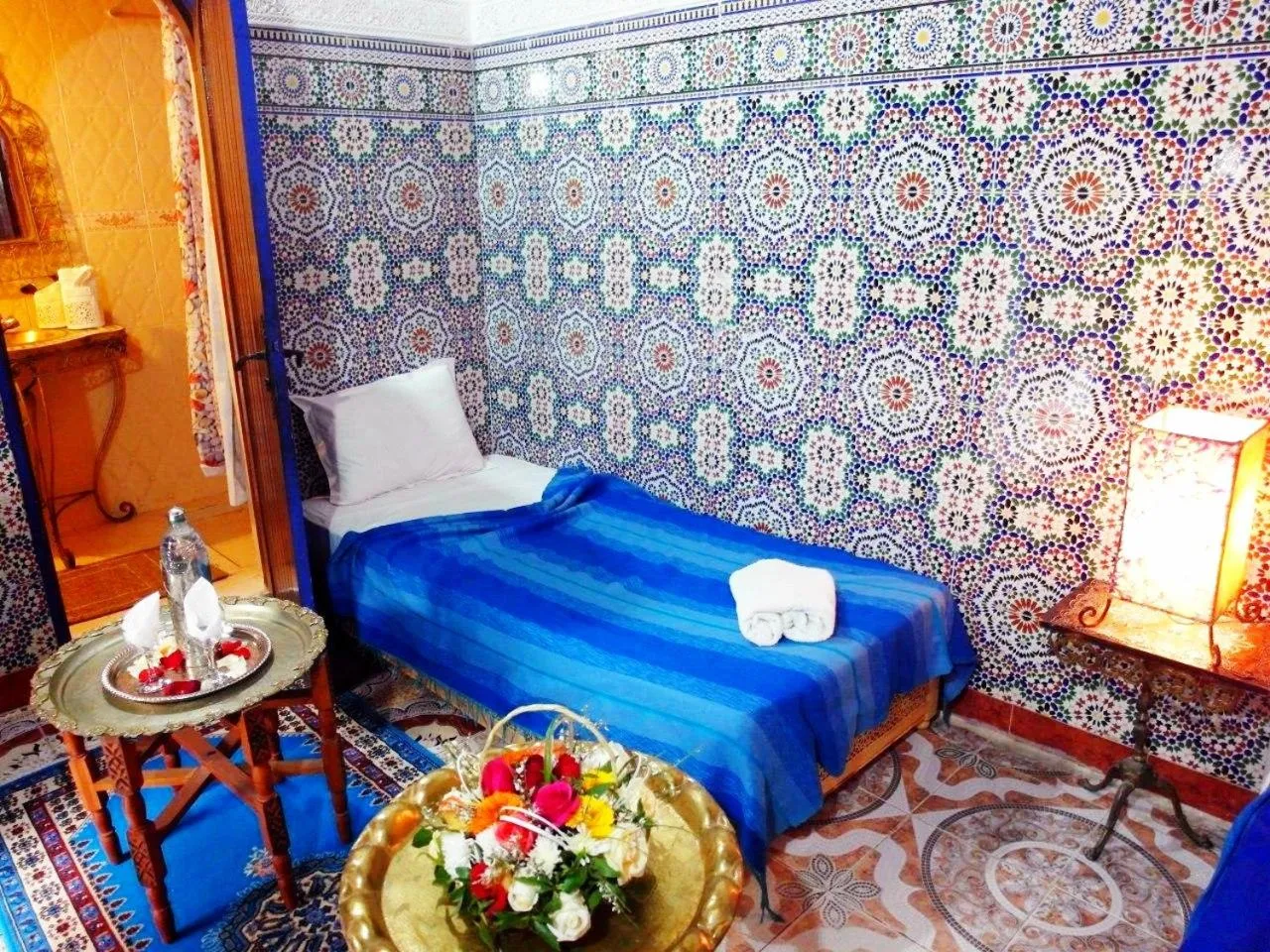 Bed in Riad Chennaoui