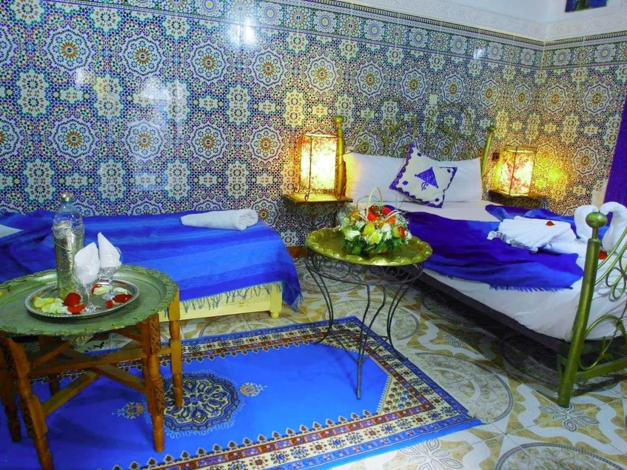 Bed in Riad Chennaoui