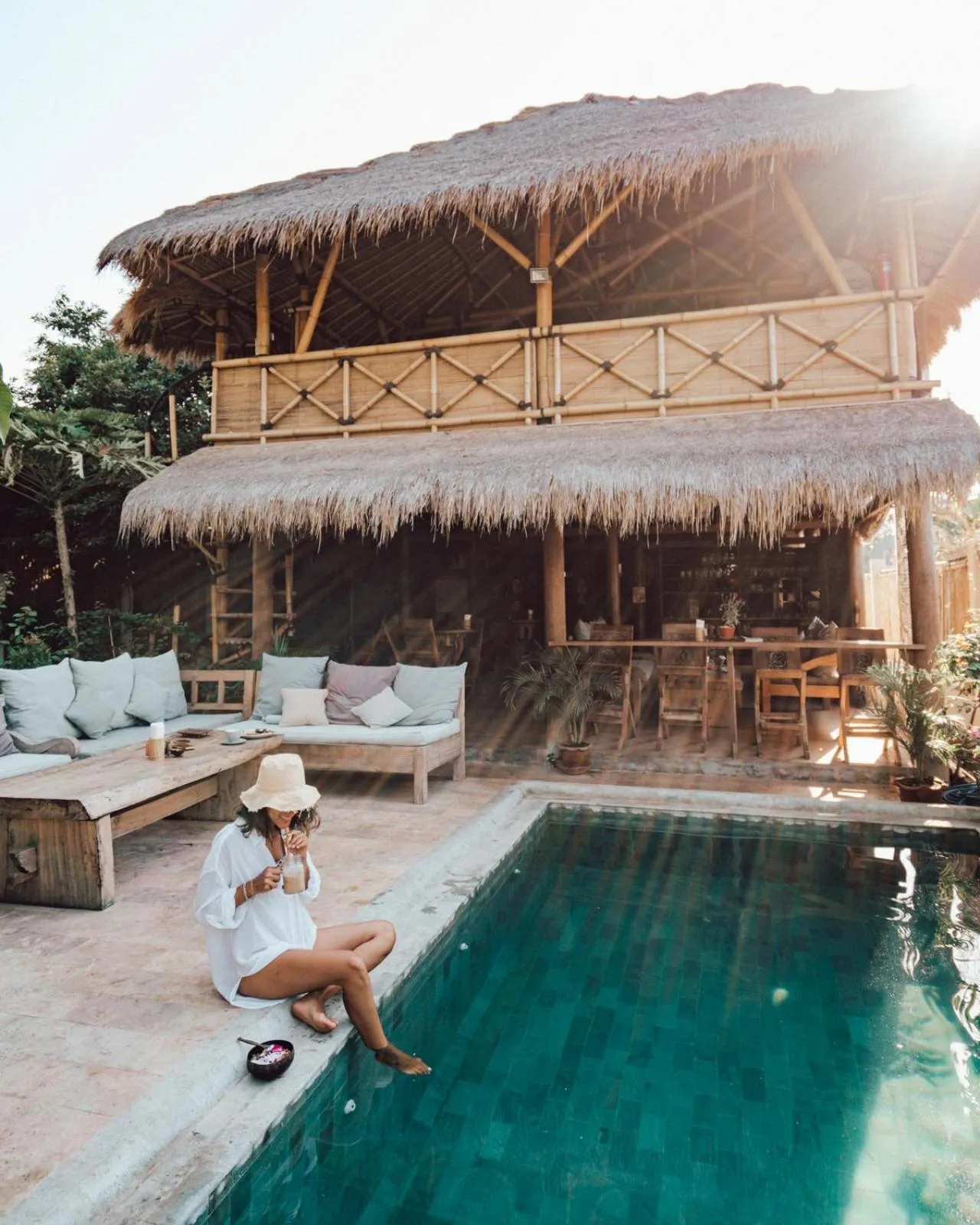 People in Flowers & Fire Yoga Garden