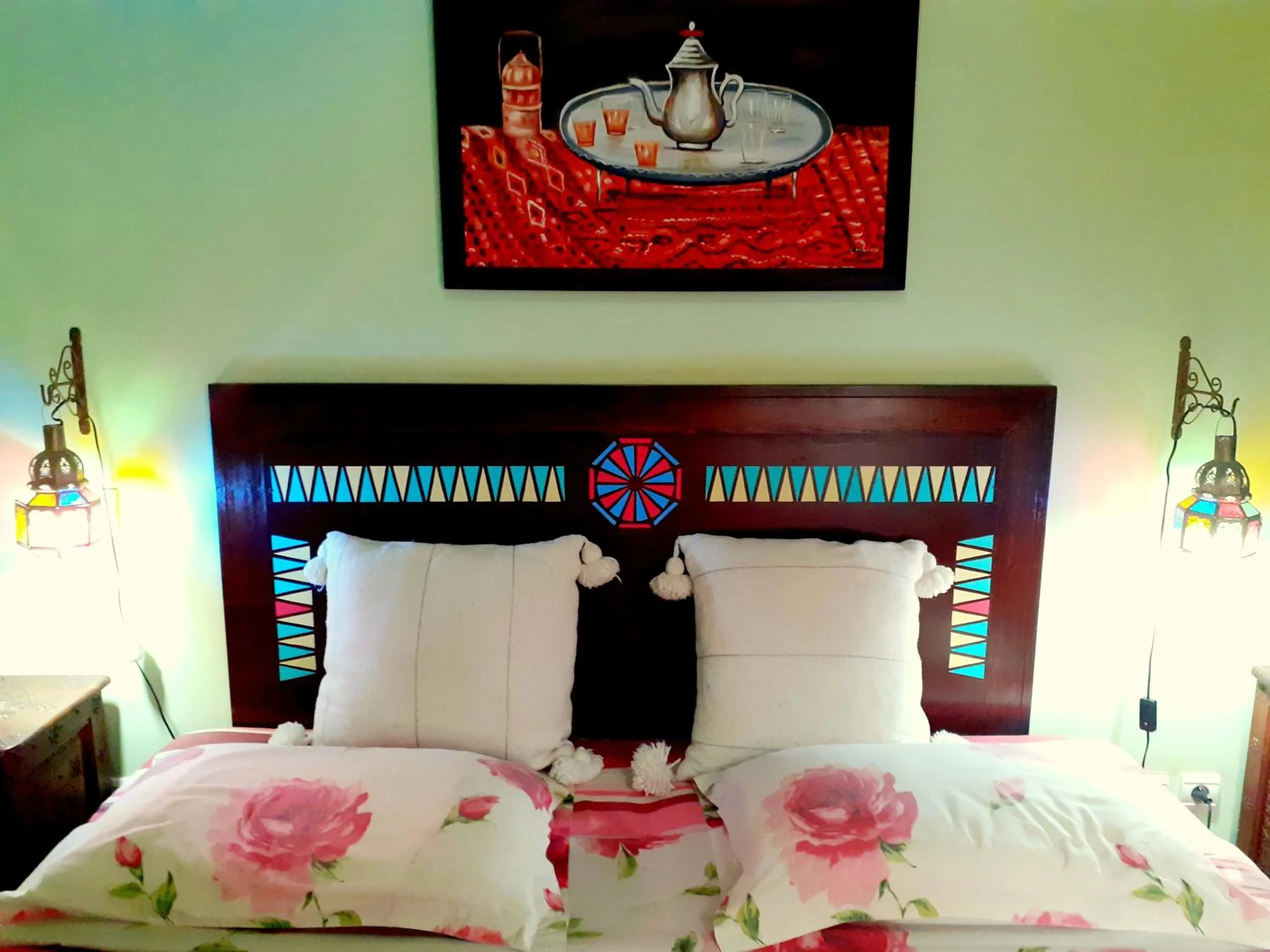 Bed in Riad Sesame