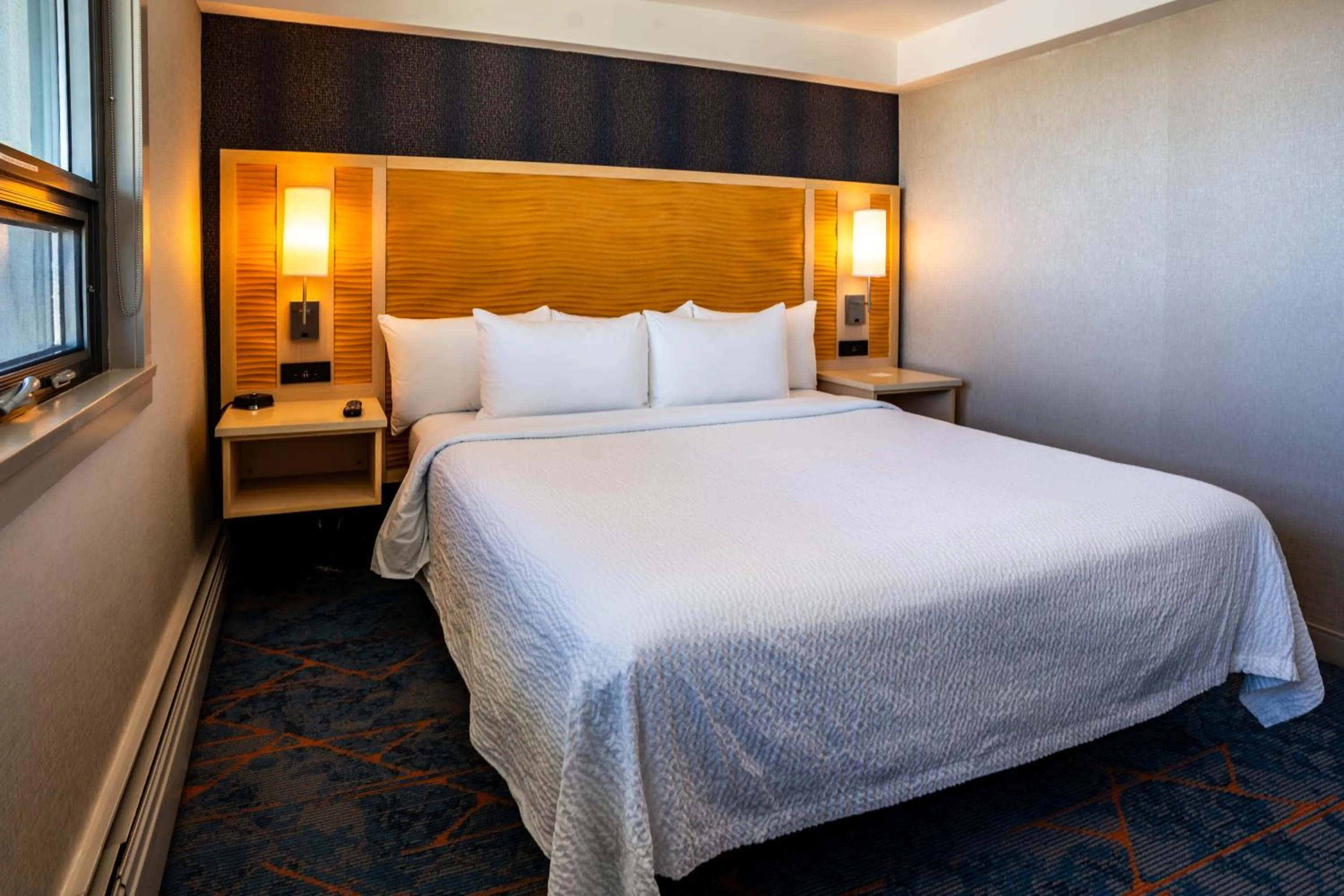 Bed in Blue Horizon Hotel