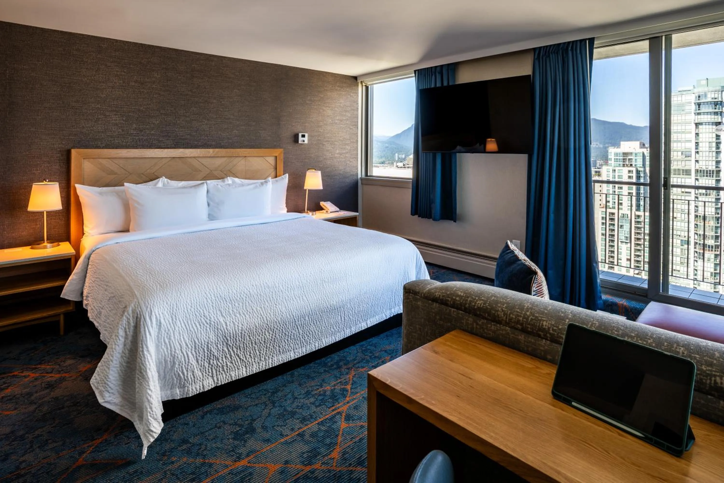 Bed in Blue Horizon Hotel