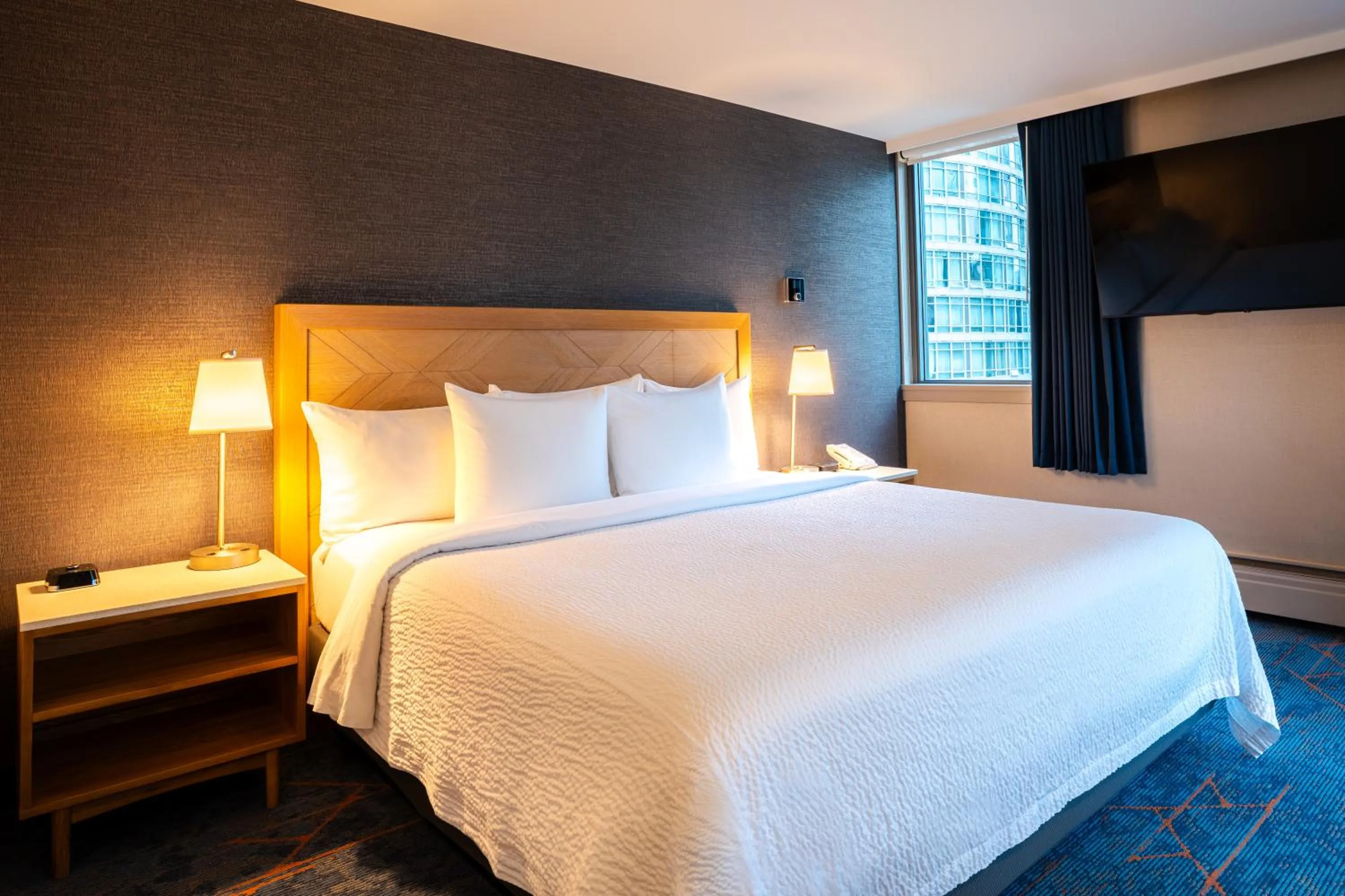 Bed in Blue Horizon Hotel