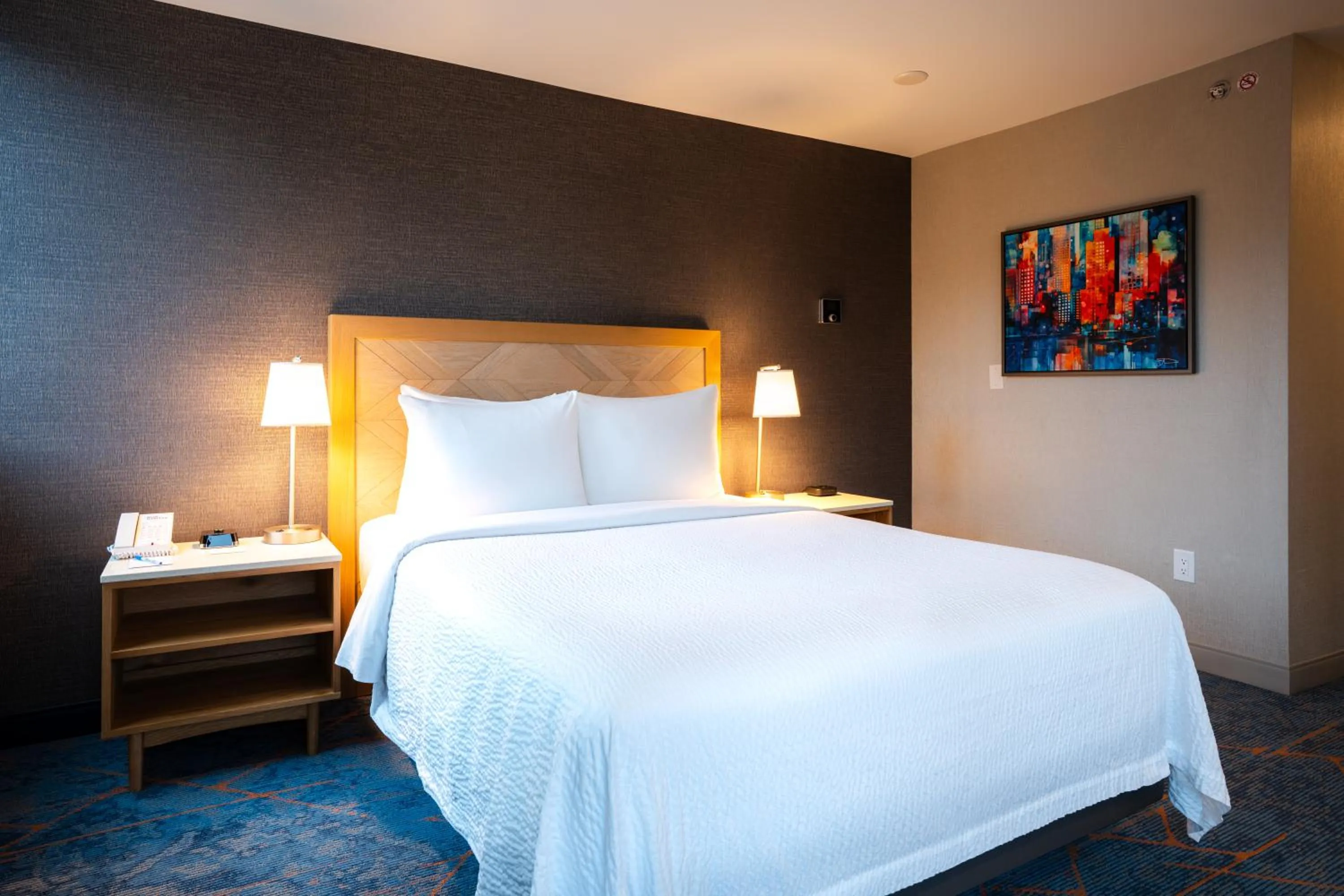 Bed in Blue Horizon Hotel