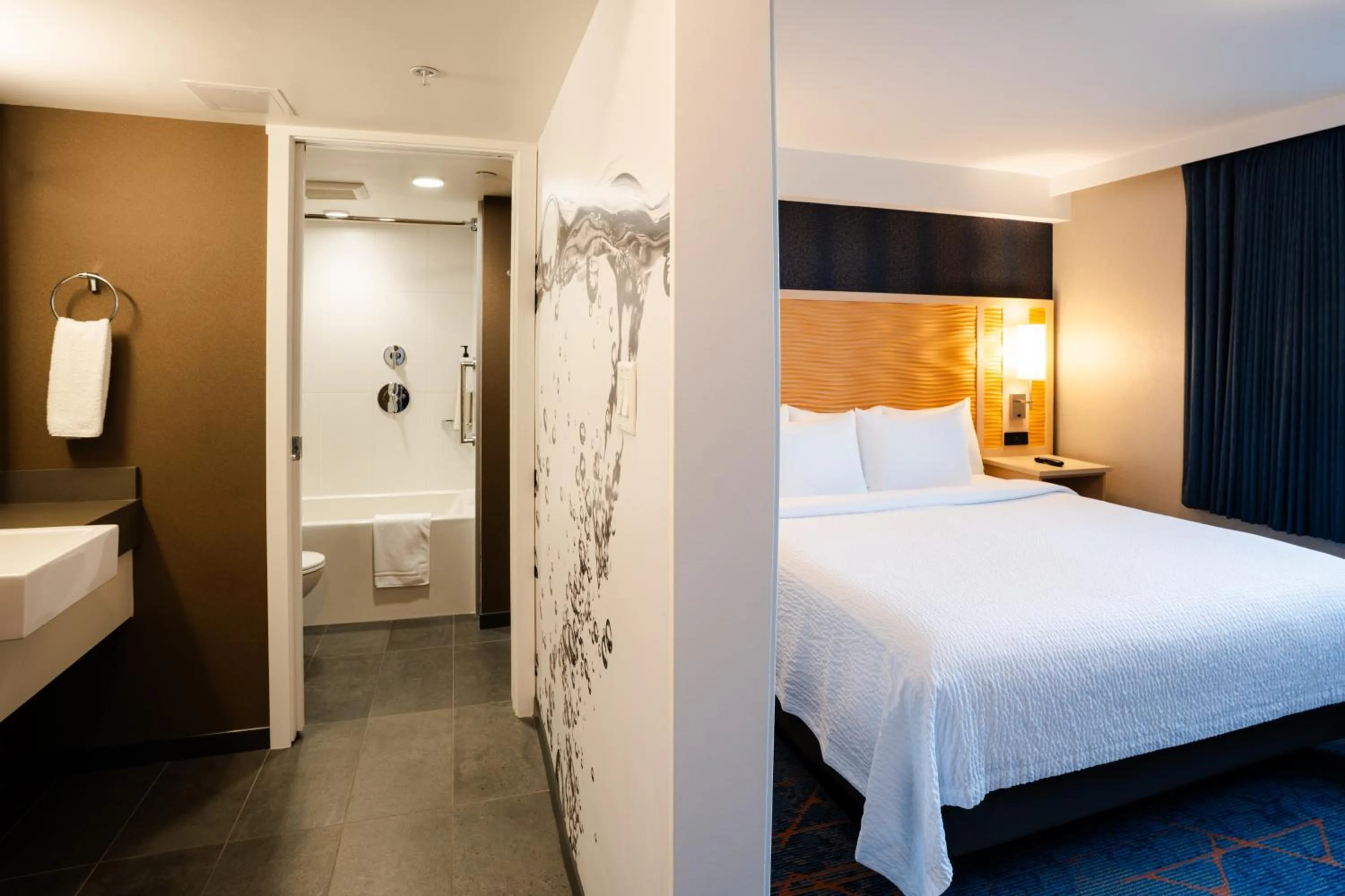 Bed in Blue Horizon Hotel