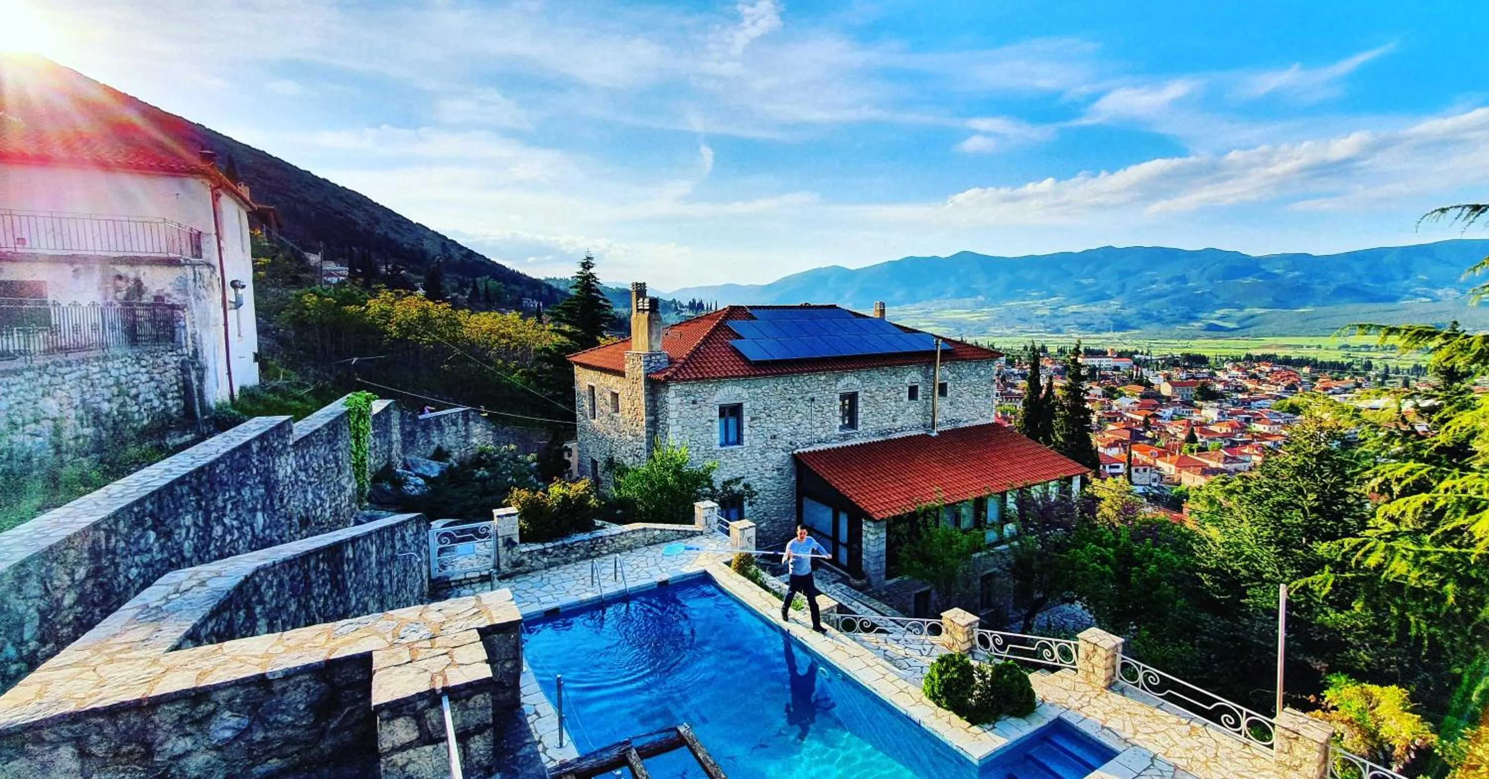 Pool view in Kyriaki Guesthouse & Suites