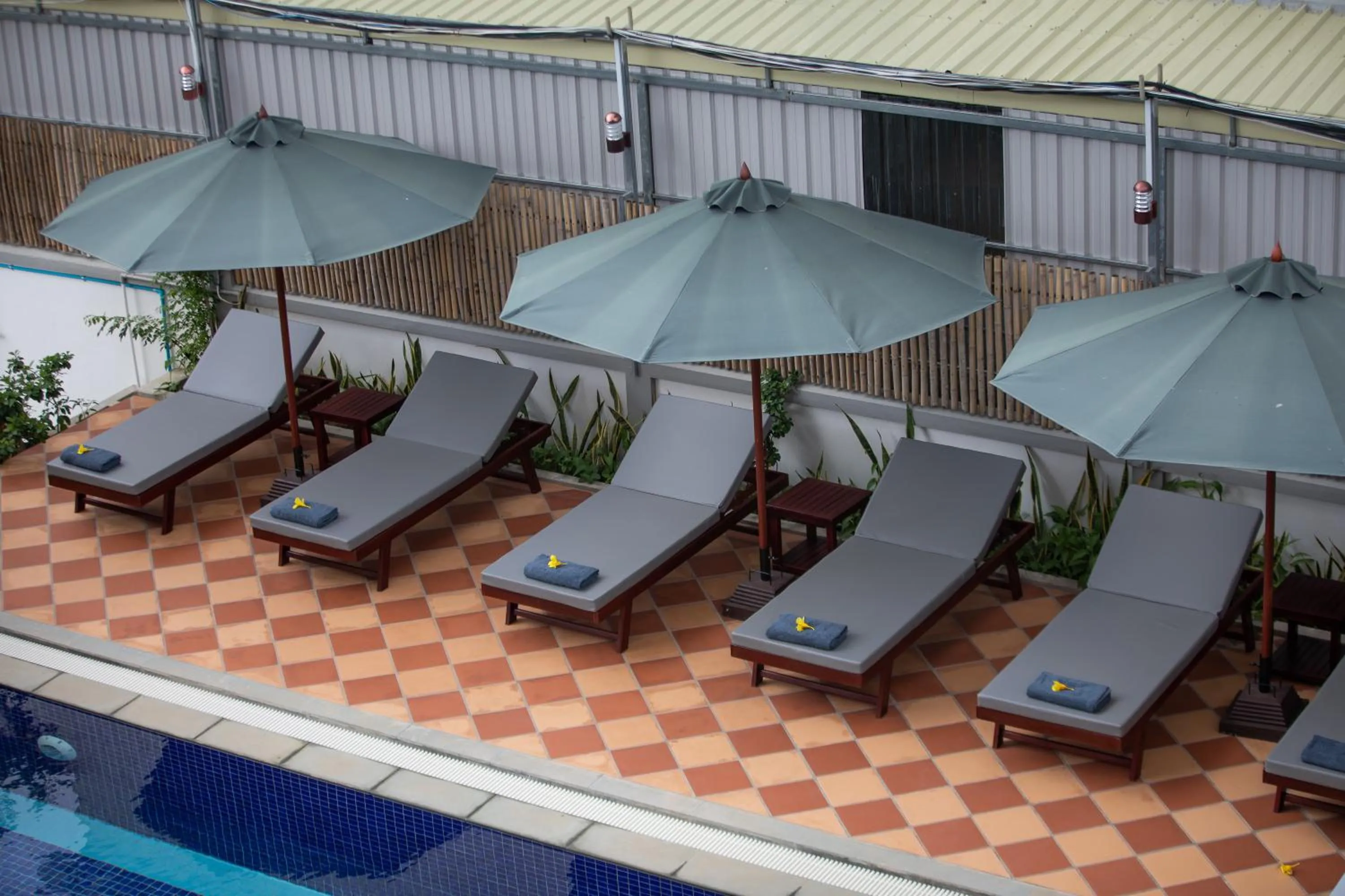 Swimming pool in Botoum Hostel