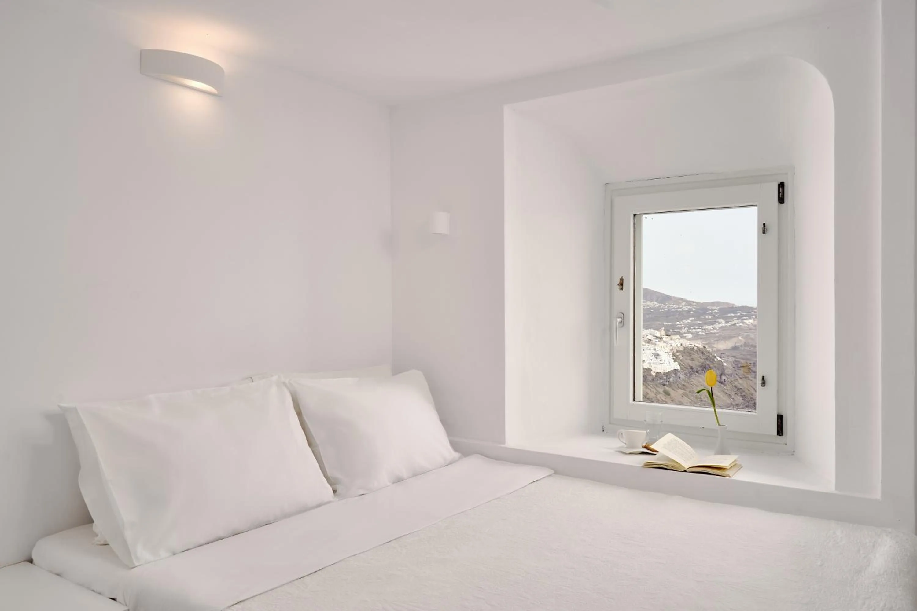Bedroom, Bed in Santorini Mansion at Imerovigli