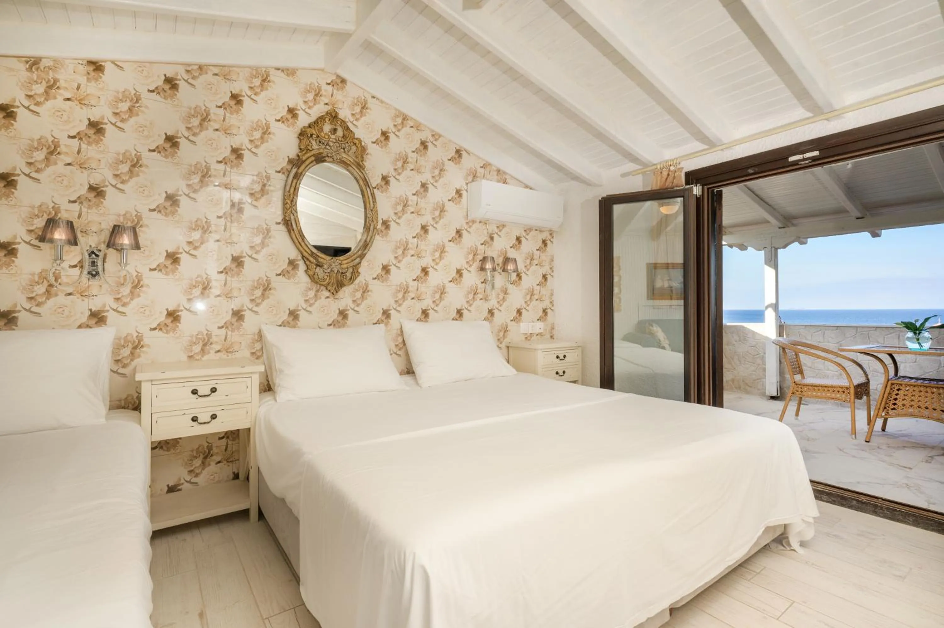 Bed in Leandros Hotel