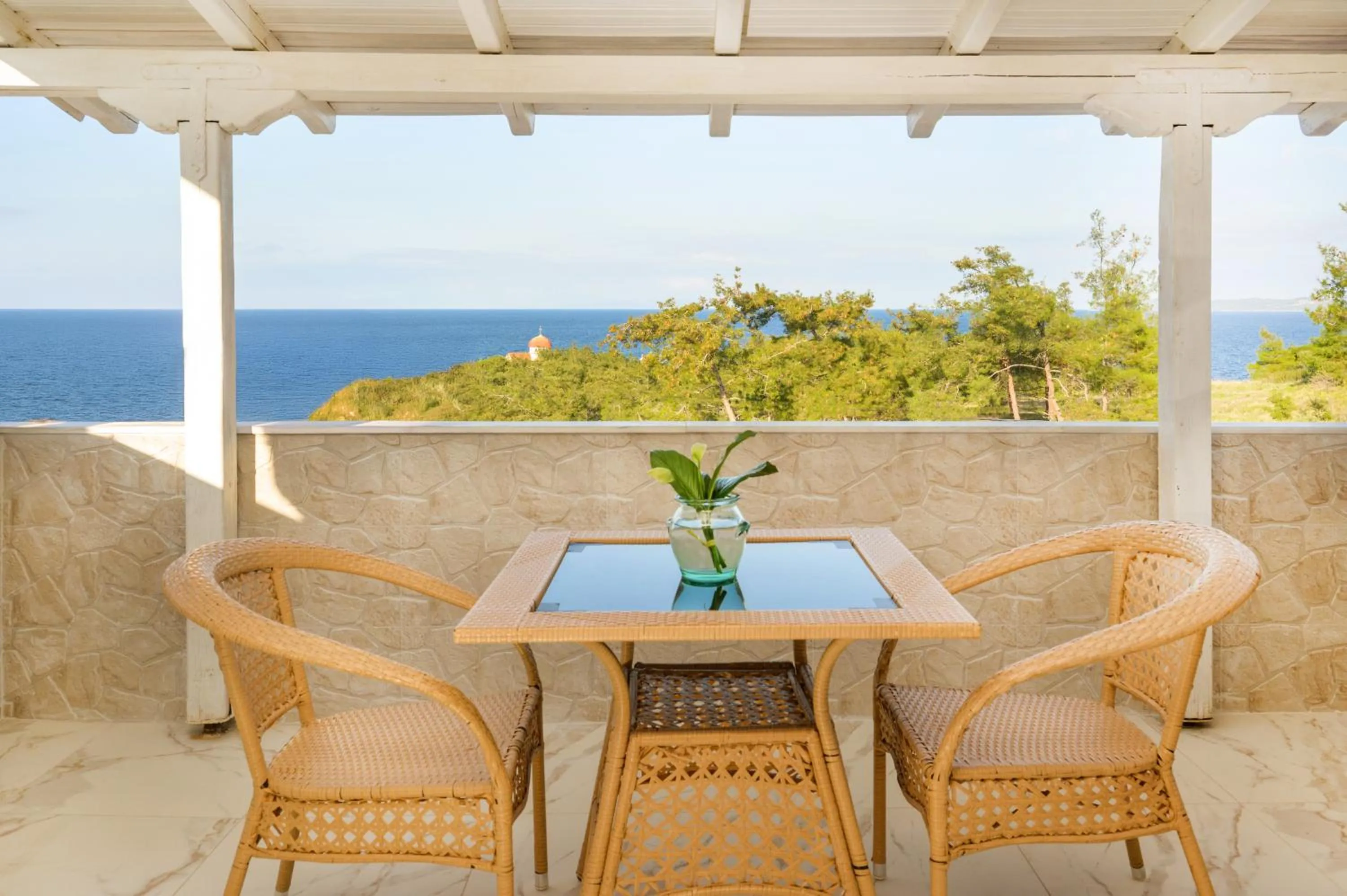 Balcony/Terrace in Leandros Hotel