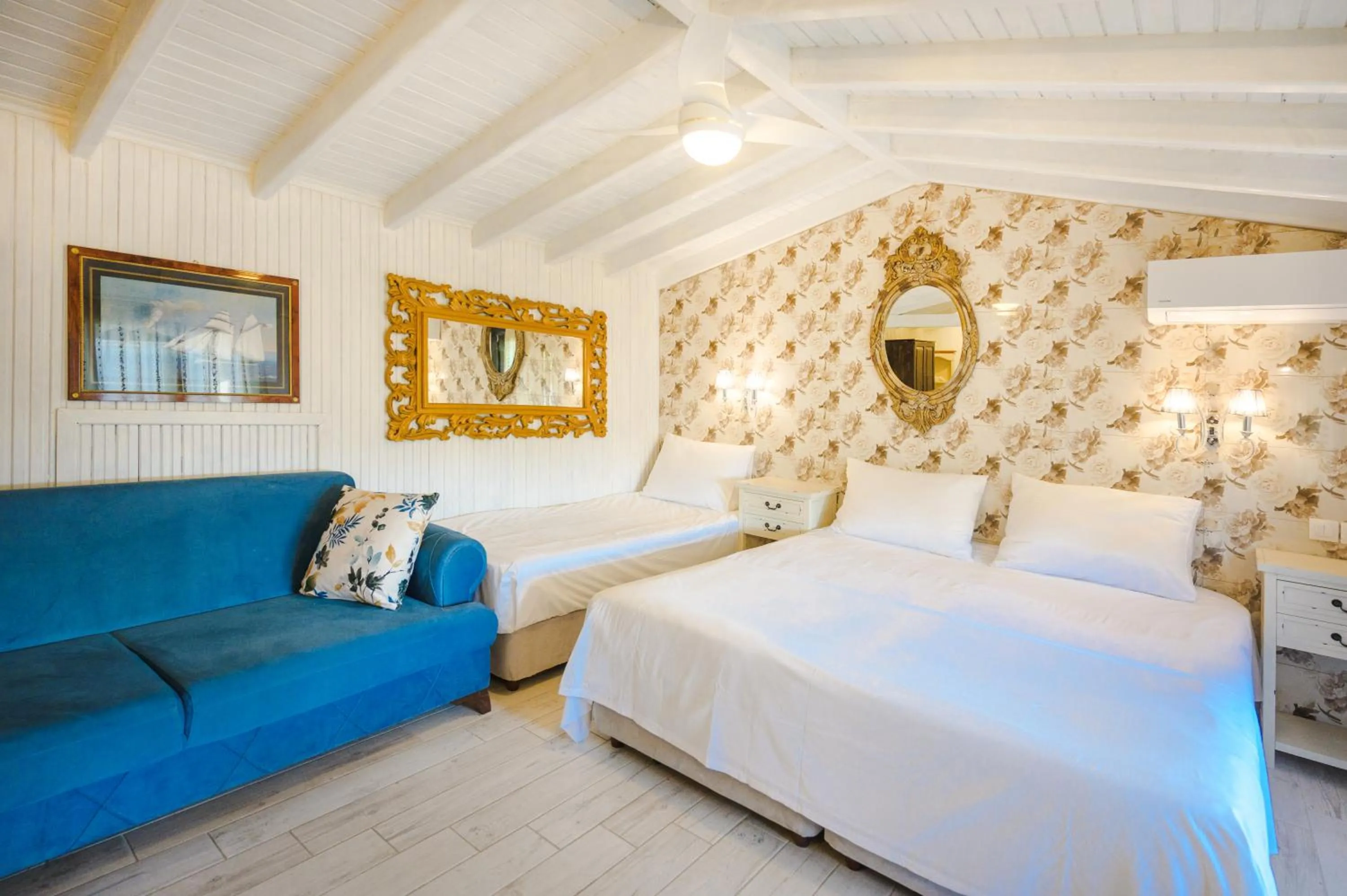 Bed in Leandros Hotel