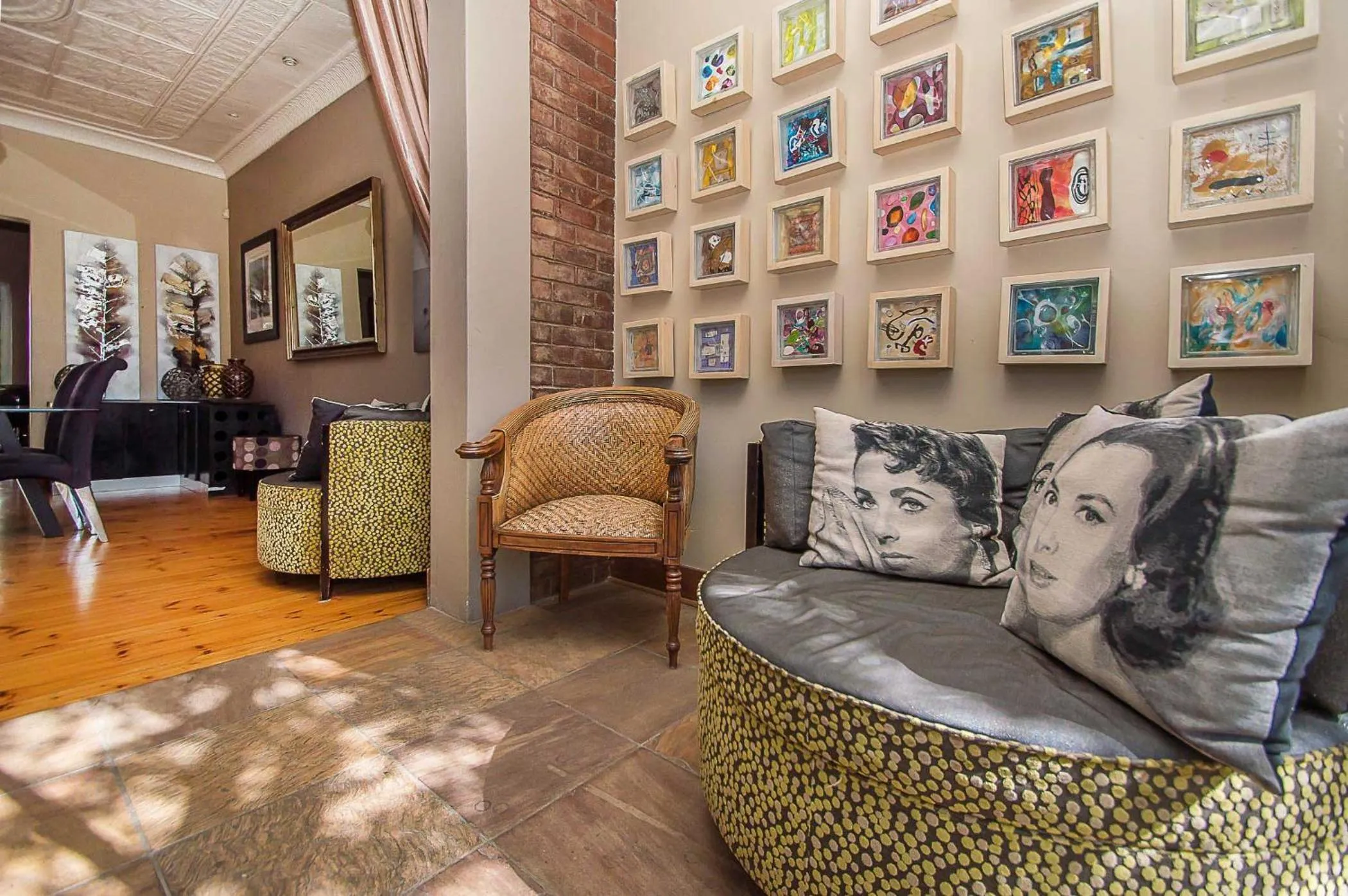 Seating area in Saffron Guest House