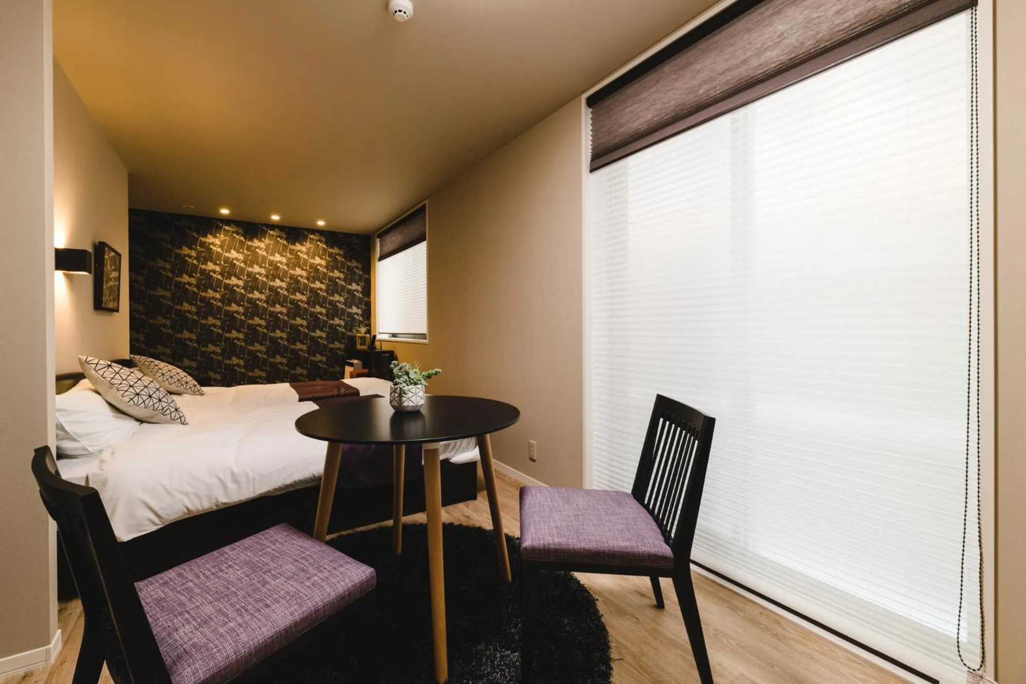 Living room, Bed in Trip Base HAKATAEKIMAE