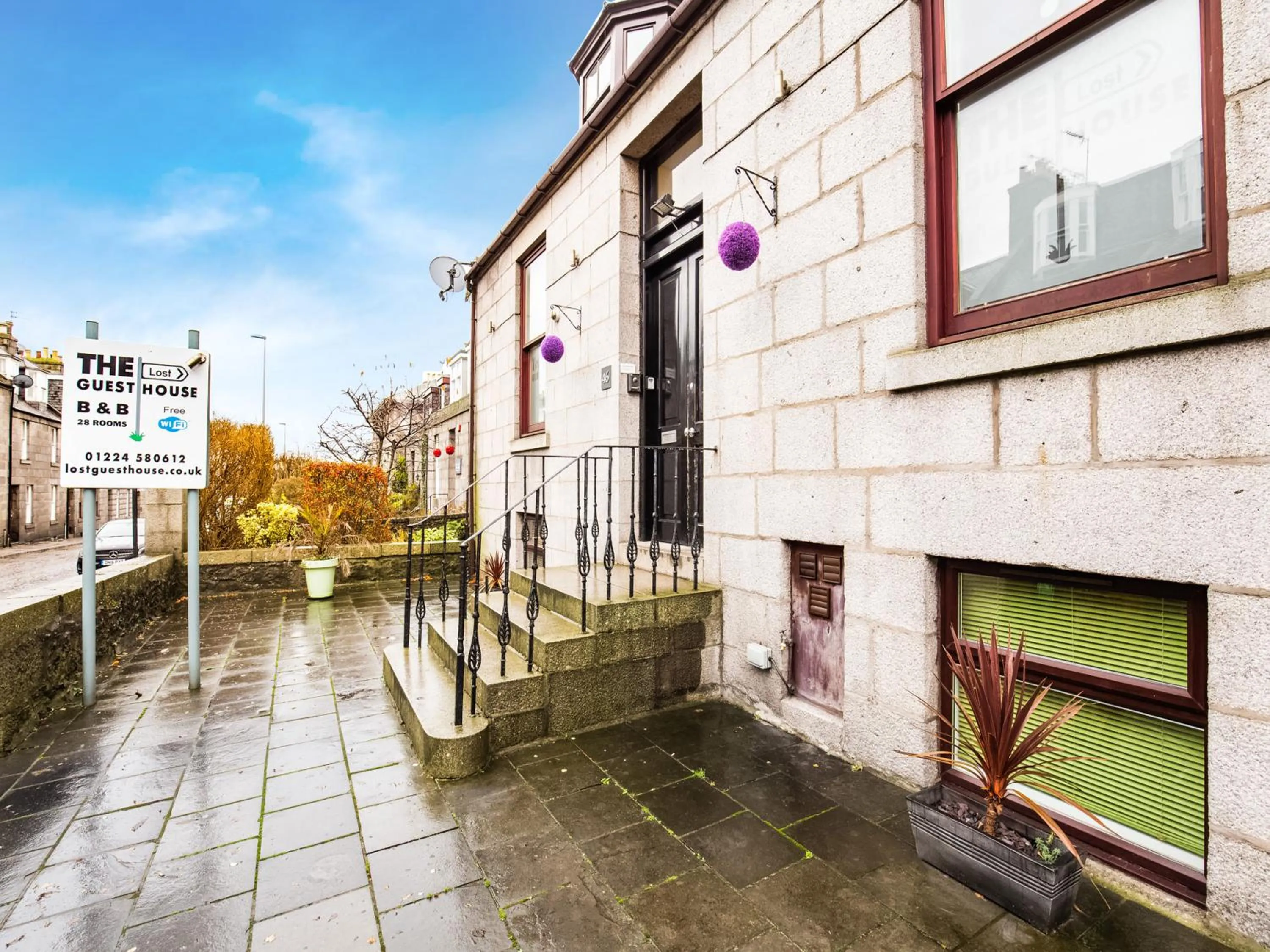 Patio in Lost Guest House Aberdeen