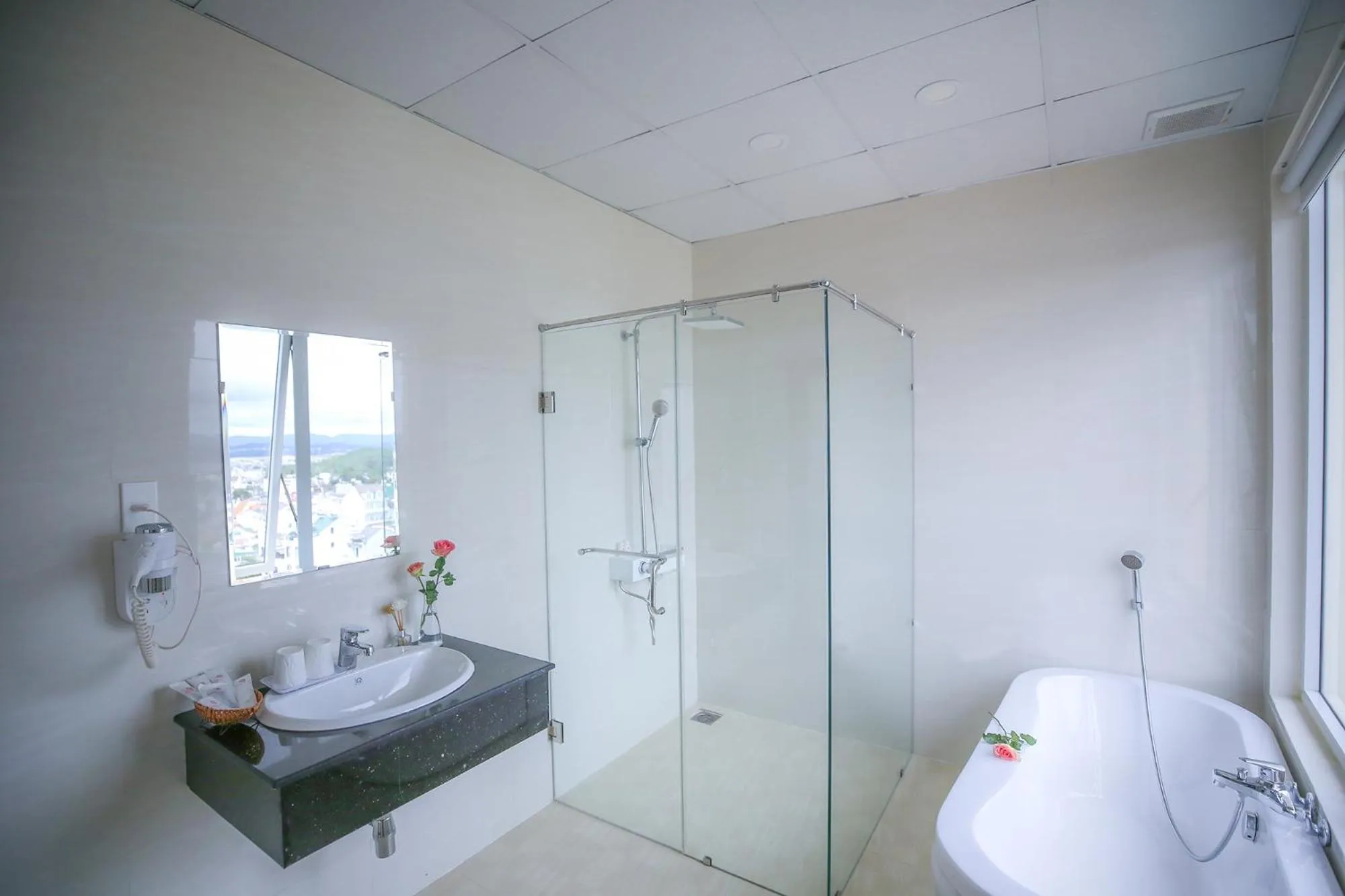 Shower in Rose Valley Hotel Da Lat Vietnam