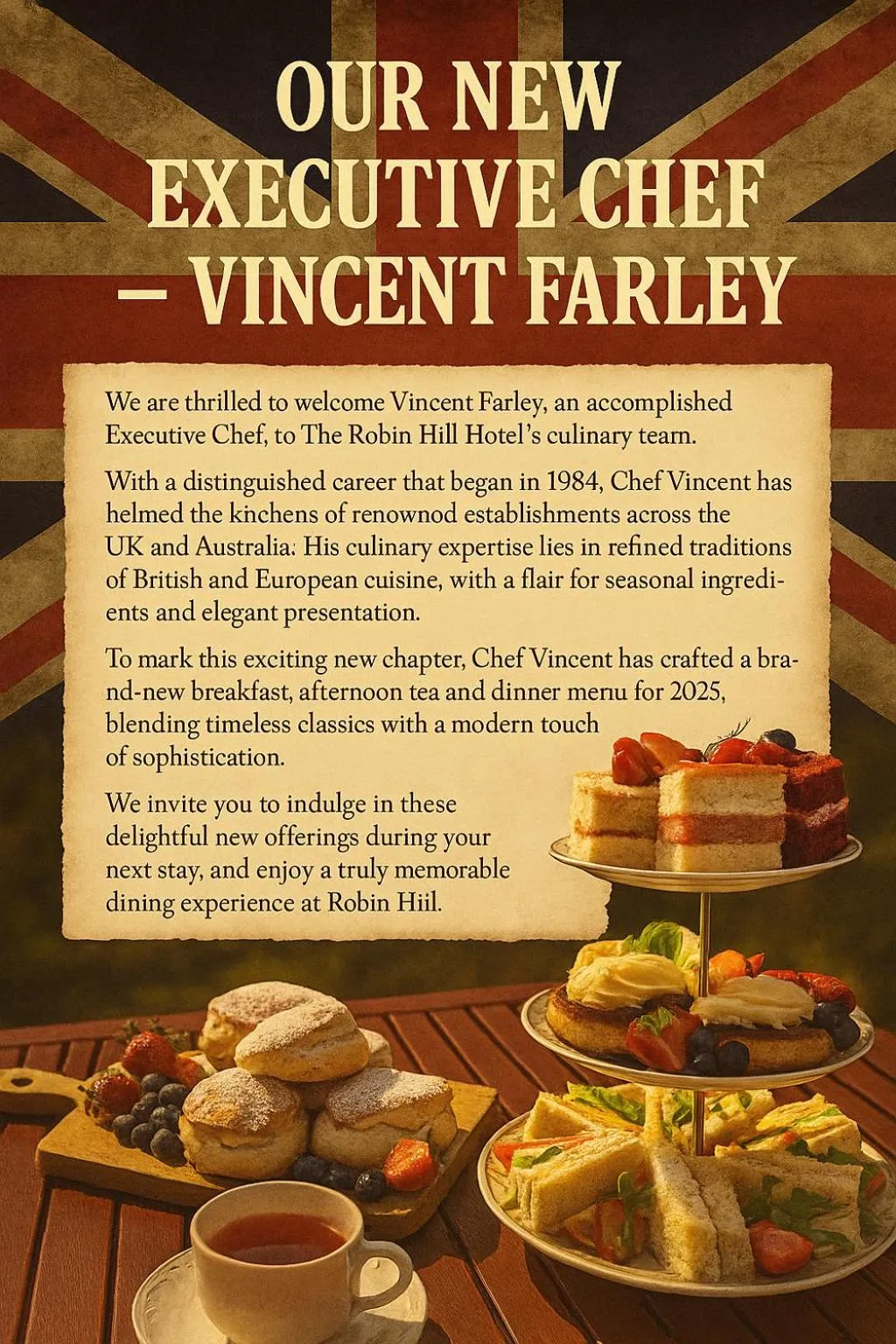 Food and drinks in The Robin Hill