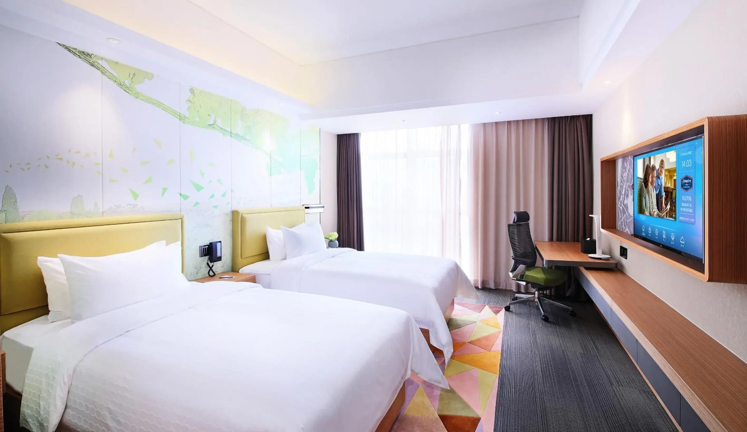 Superior Twin Room in Hampton by Hilton Zhuhai Cheng Feng Plaza Superior Twin Room in Hampton by Hilton Zhuhai Cheng Feng Plaza