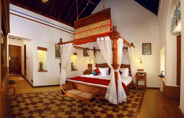 Photo of the whole room, Bed in ChidambaraVilas, Chettinad - A Luxury Heritage Resort Hotel, Karaikudi