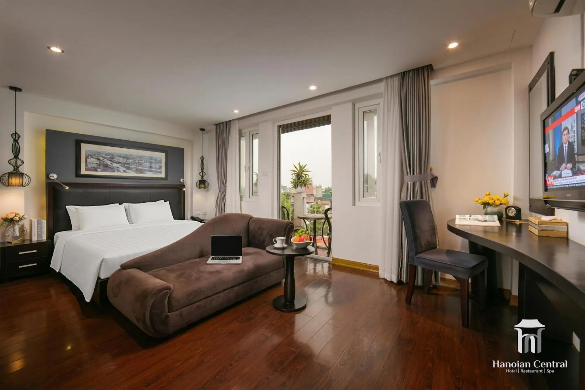 Balcony/Terrace, Bed in Hanoian Central Hotel & Spa