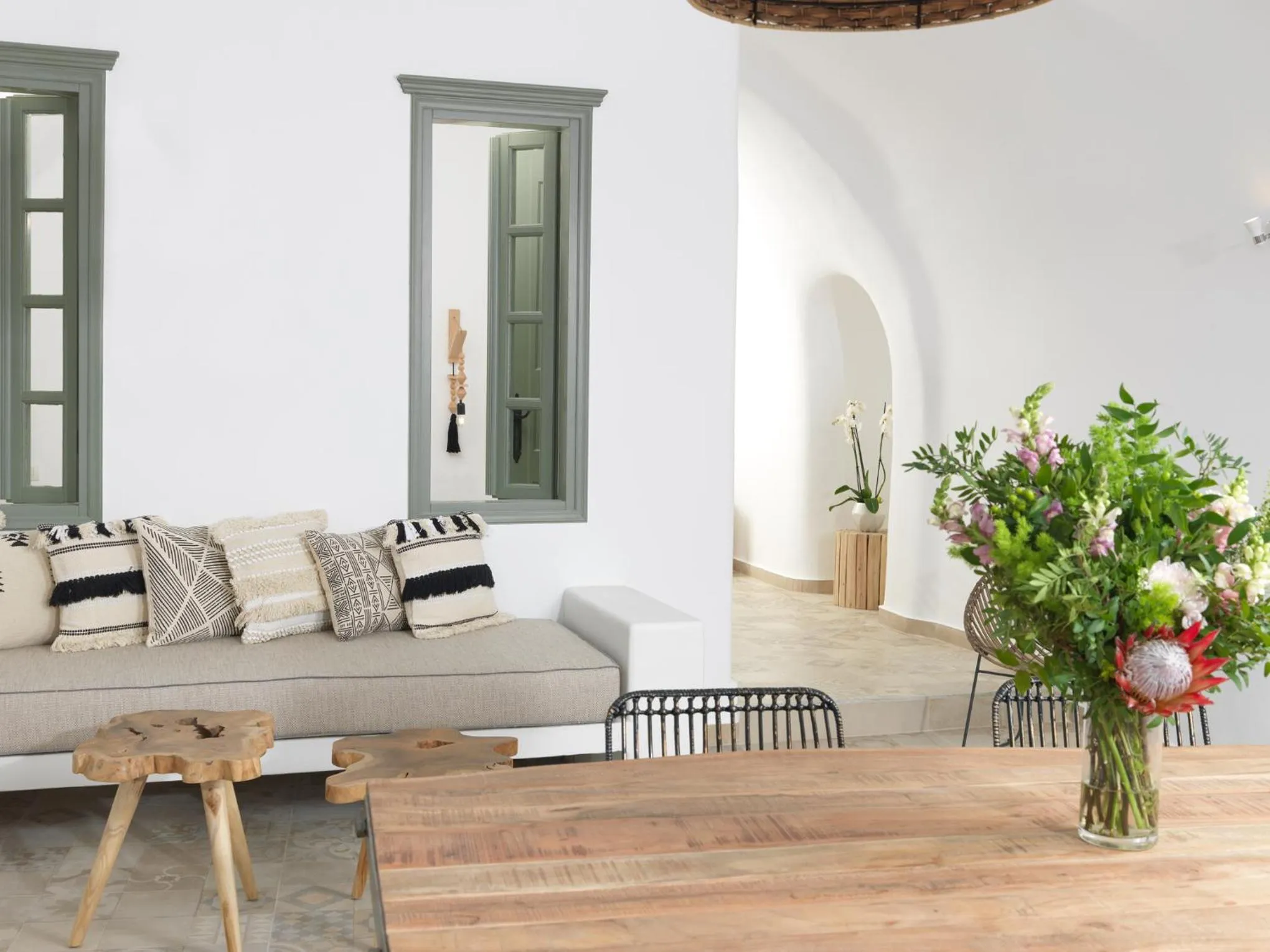 Seating area in Drops Cave Houses