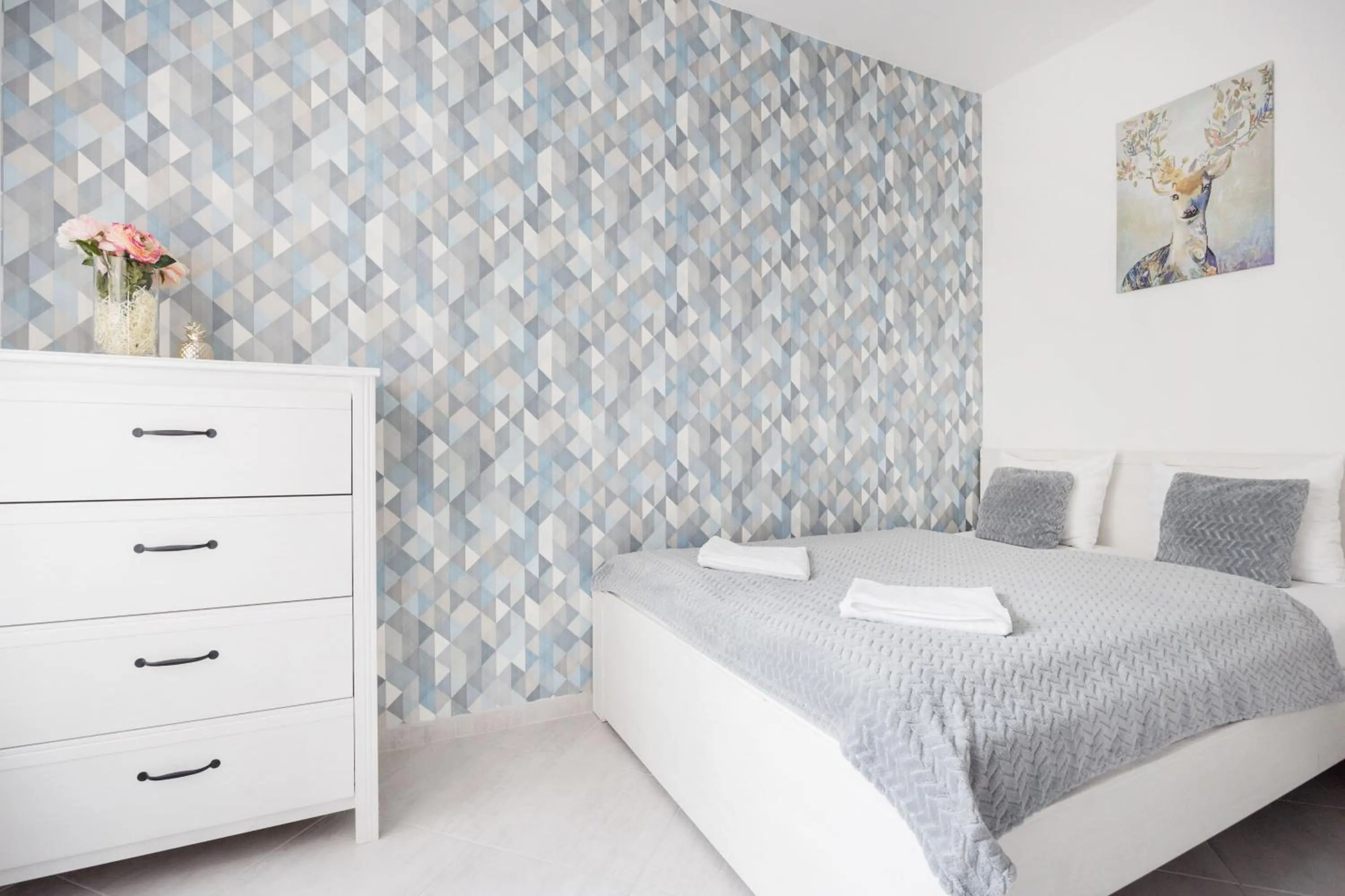 Bedroom, Bed in Grand Budapest Penthouse