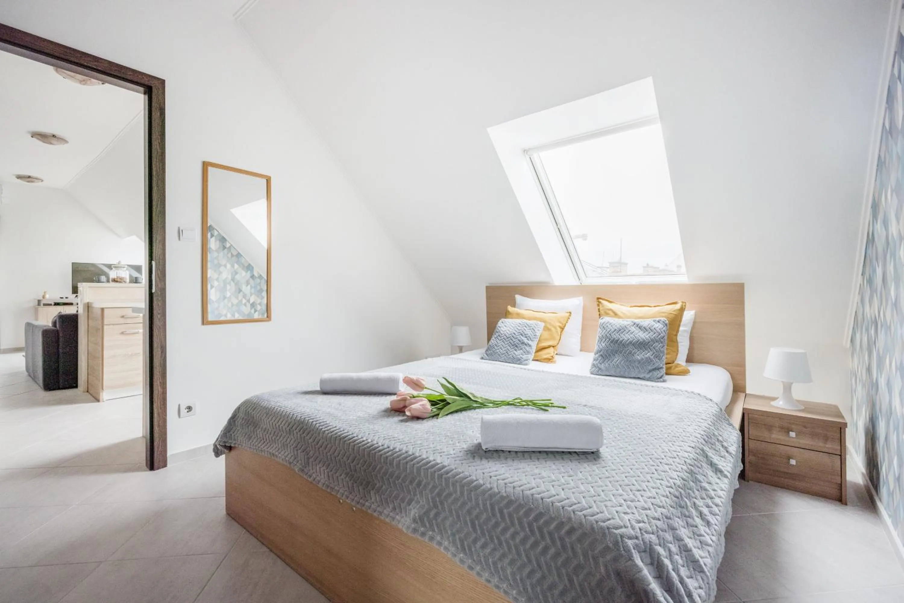 Bedroom, Bed in Grand Budapest Penthouse