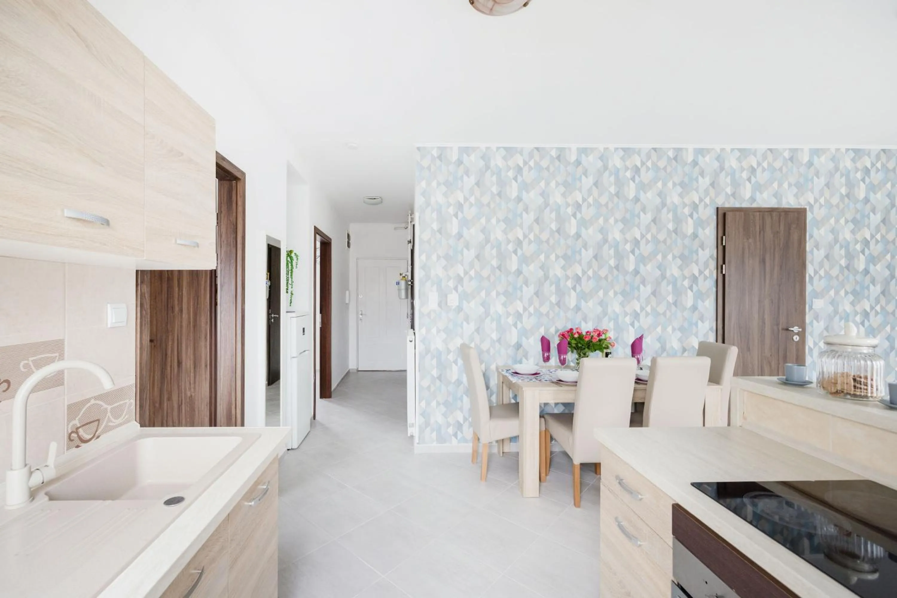 Kitchen or kitchenette, Bed in Grand Budapest Penthouse