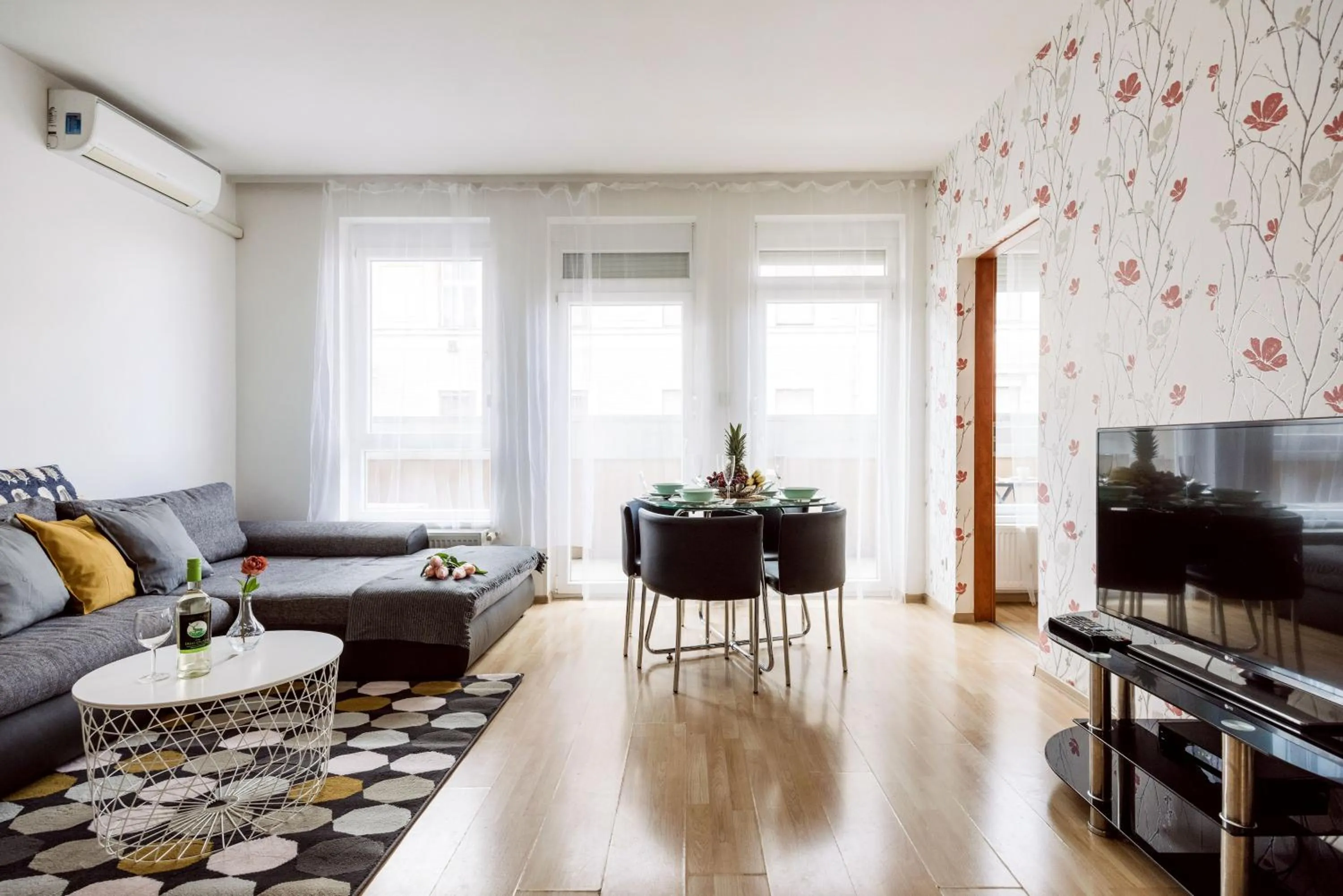Living room in Grand Budapest Penthouse