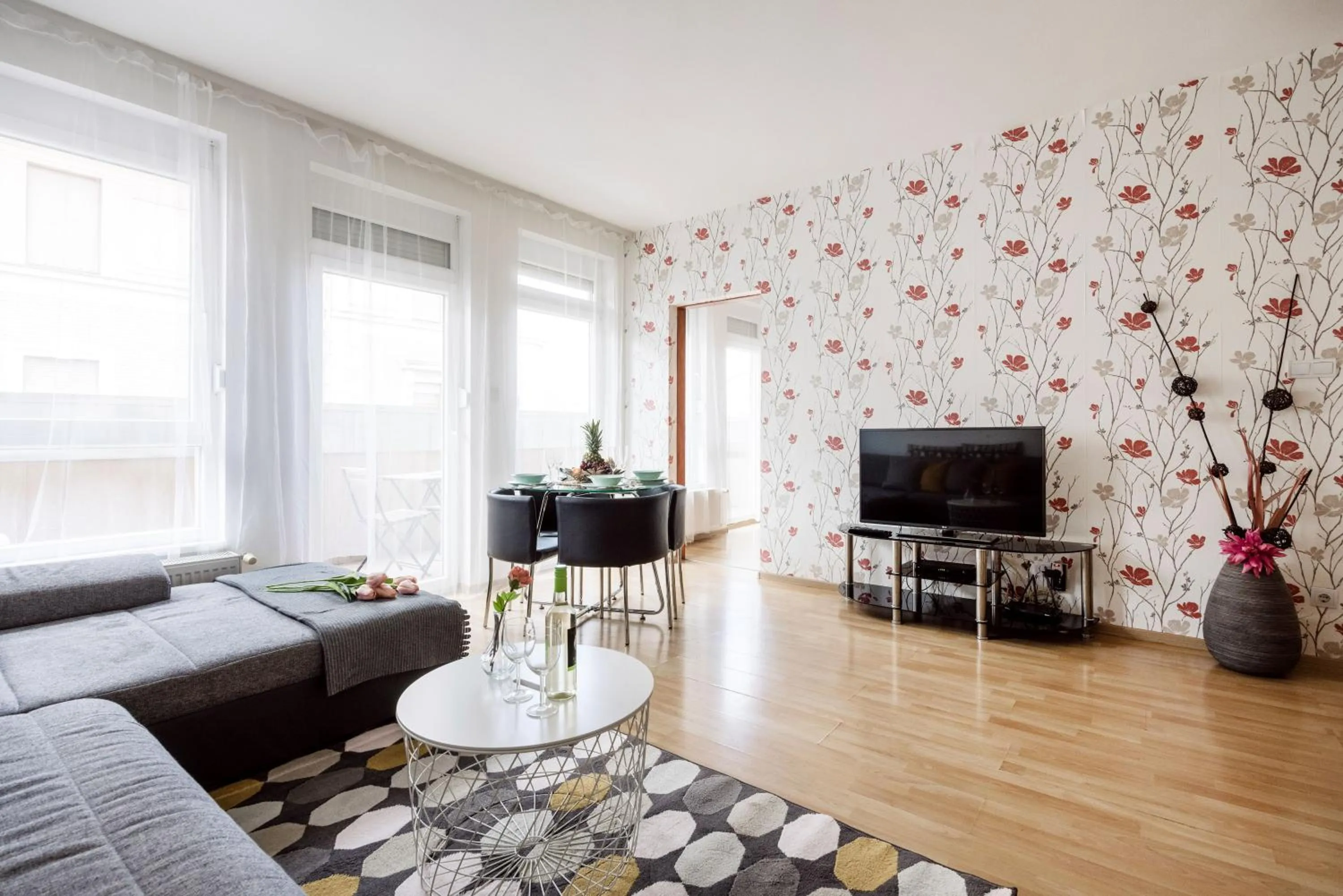 Living room in Grand Budapest Penthouse