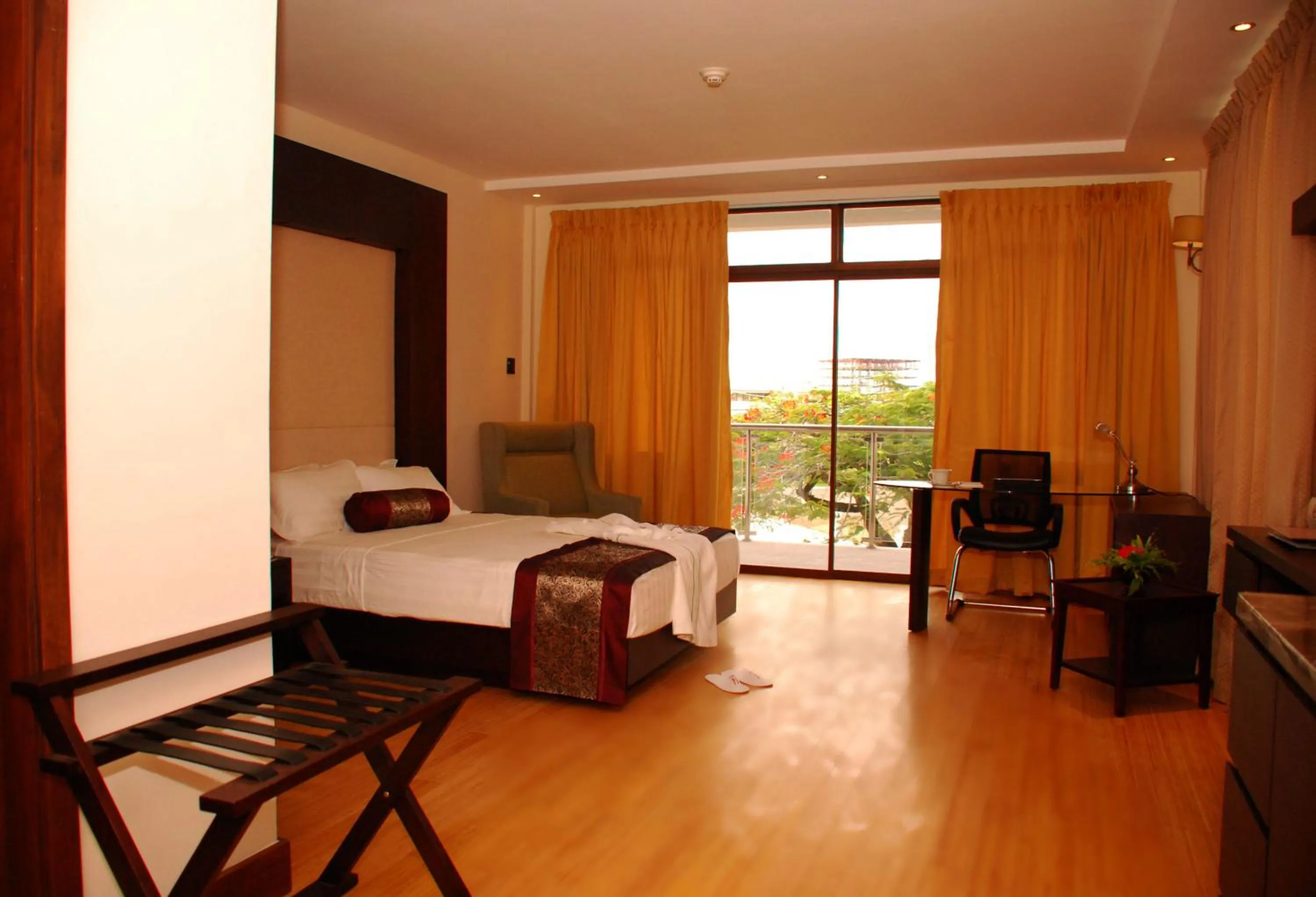 Photo of the whole room, Bed in Herdmanston Lodge Hotel